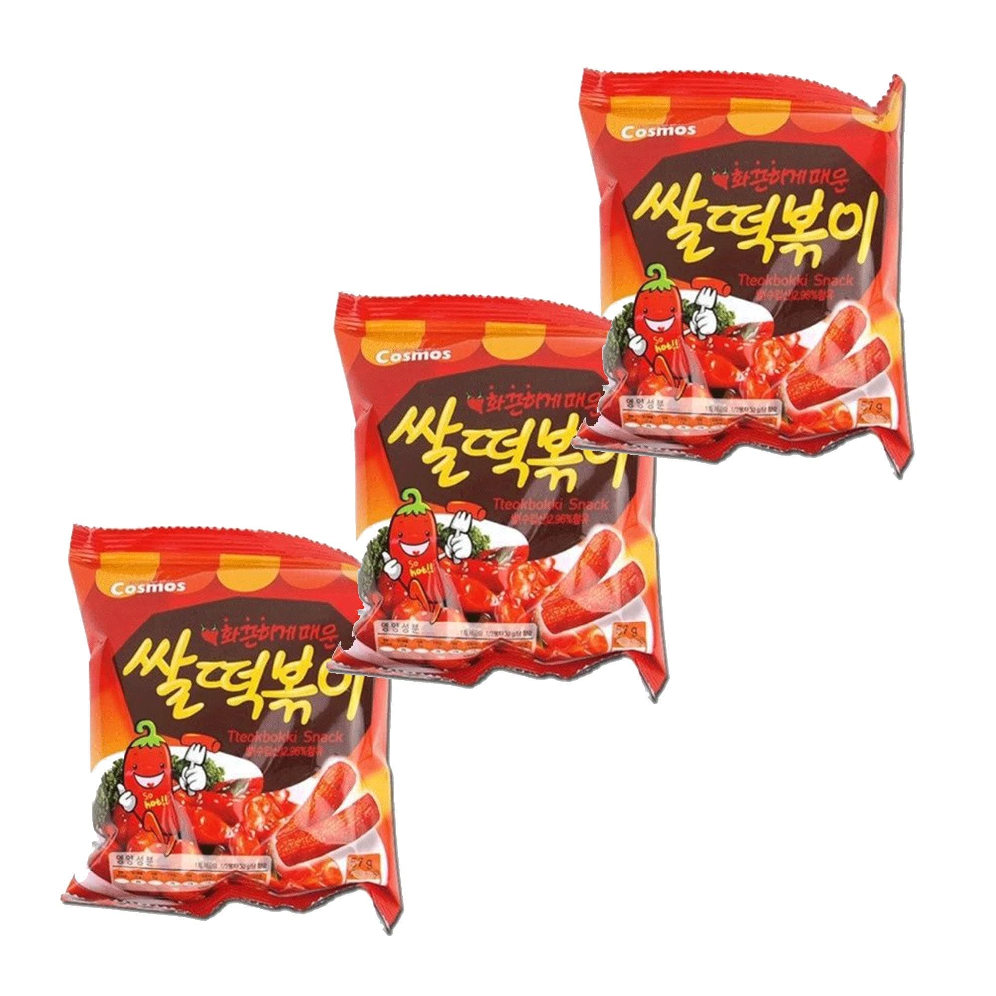 Cosmos Hot Rice Tteokbokki Snack (57g) - 3 Packs