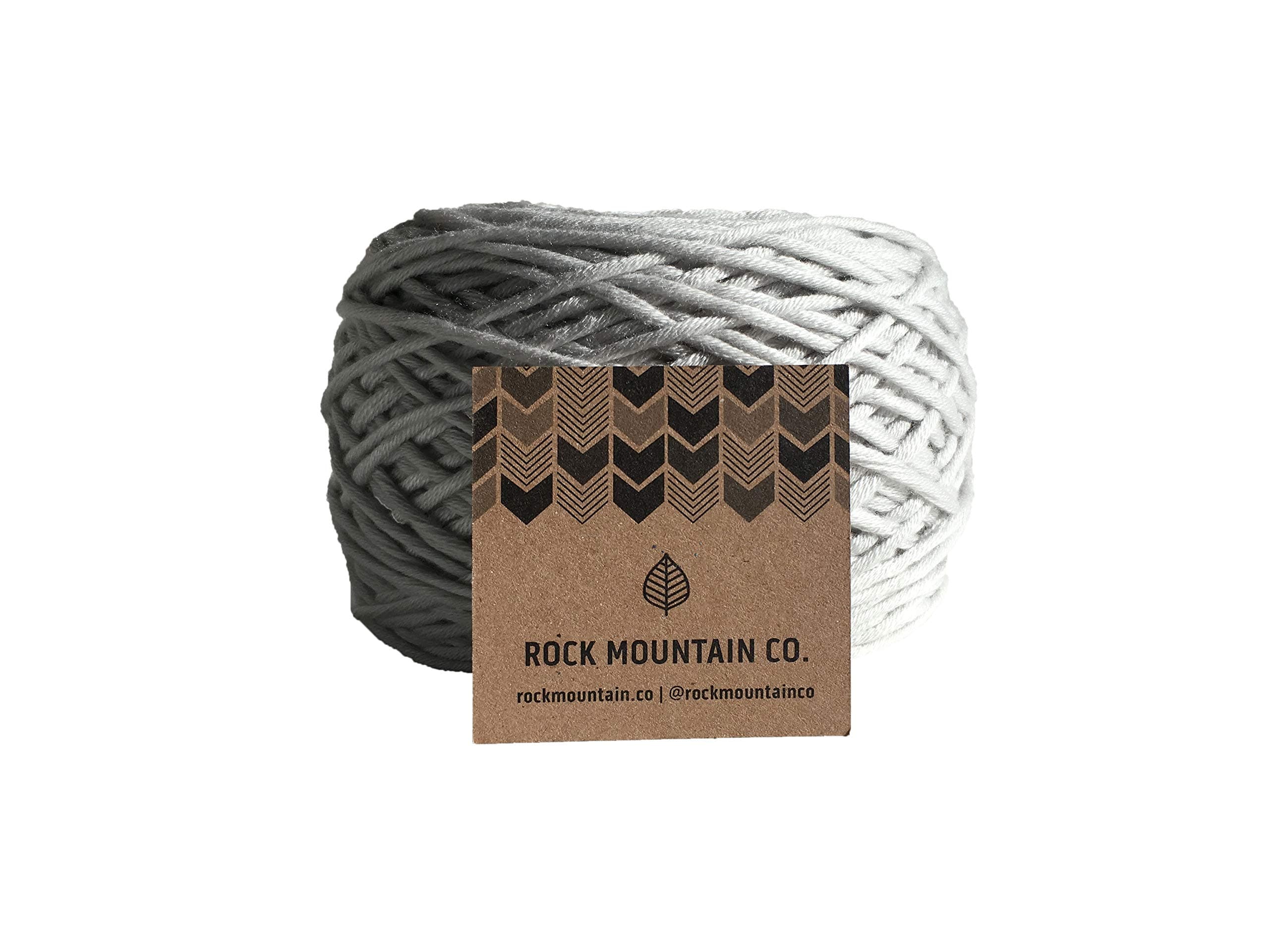 3mm Silver Macrame Cord/Extra Soft Cotton Light Gray Knotting Rope