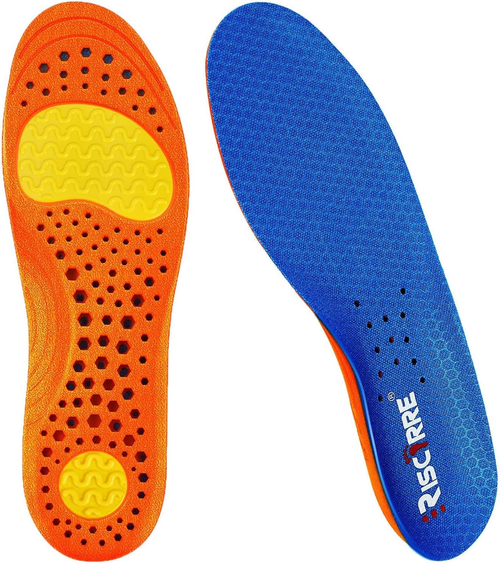 Insoles for Men and Women- Support Shock Absorption Cushioning Sports Comfort Inserts, Breathable Shoe Inner Insole for Running Walking Hiking Working(L)