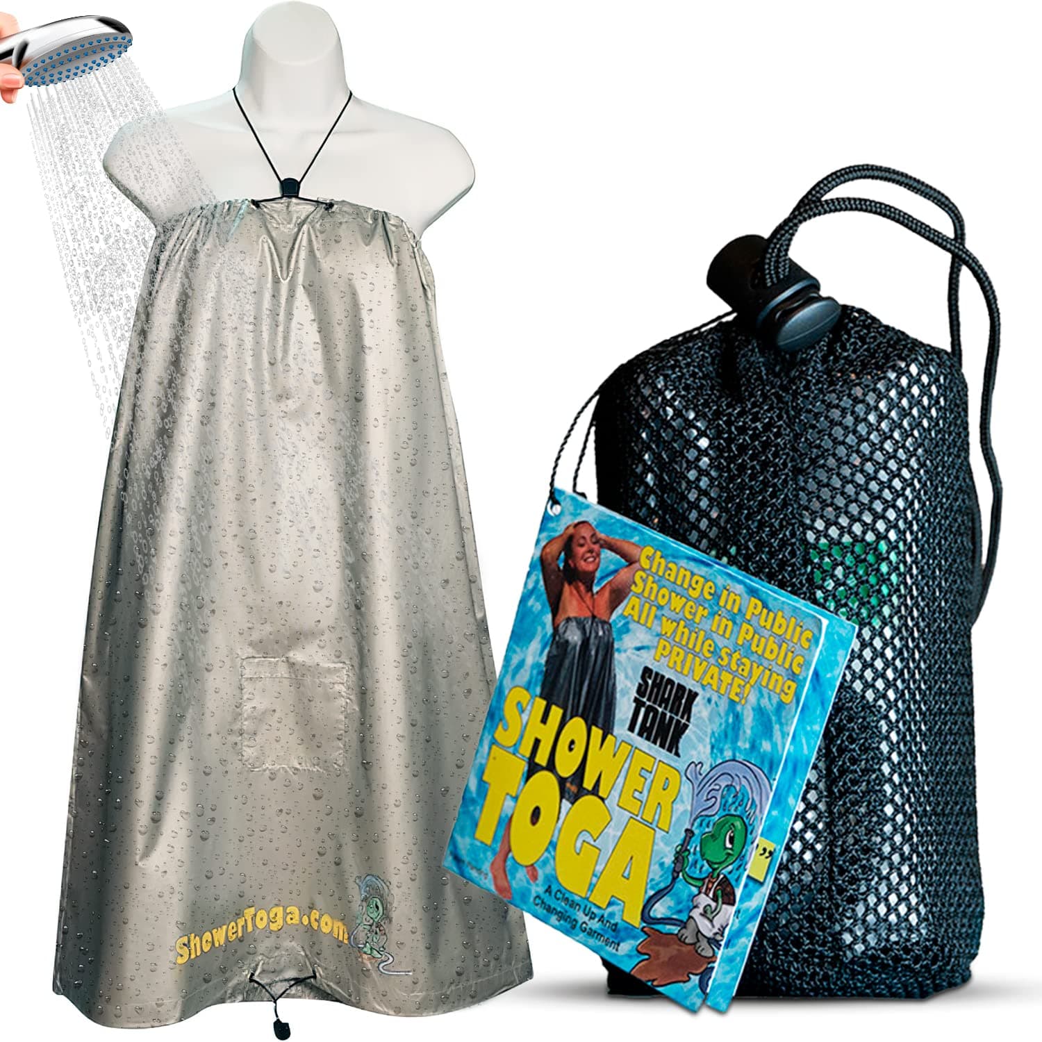 Shower Toga Wearable Shower Garment, Privacy RV & Camping Shower, Surf Poncho, Shower Tent, or Portable Changing Room