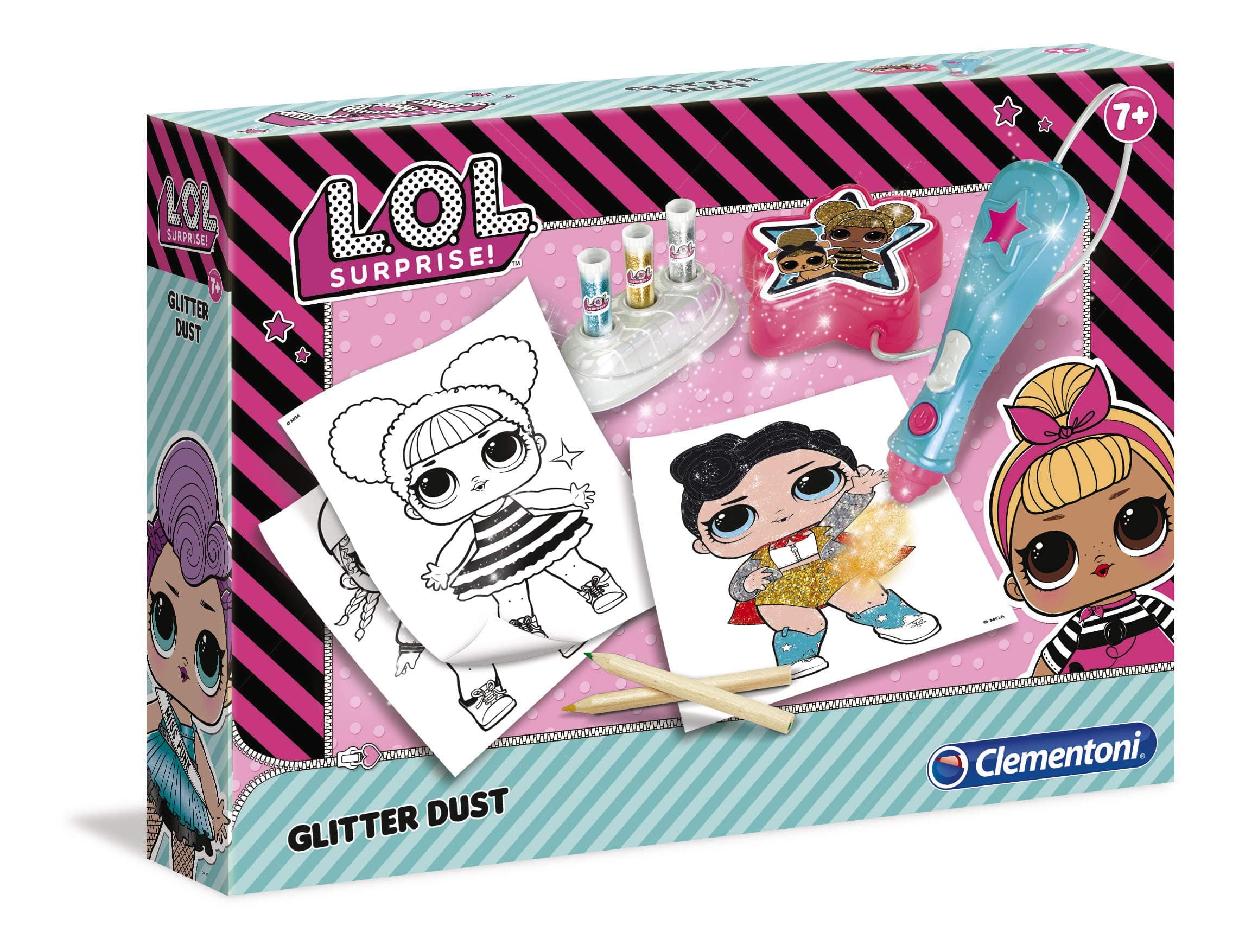 Clementoni 18548 -LOL-Glitter Dust-Art Kids from 7 Years and Older-Paper Craft-Girl, English, Multi-Colour