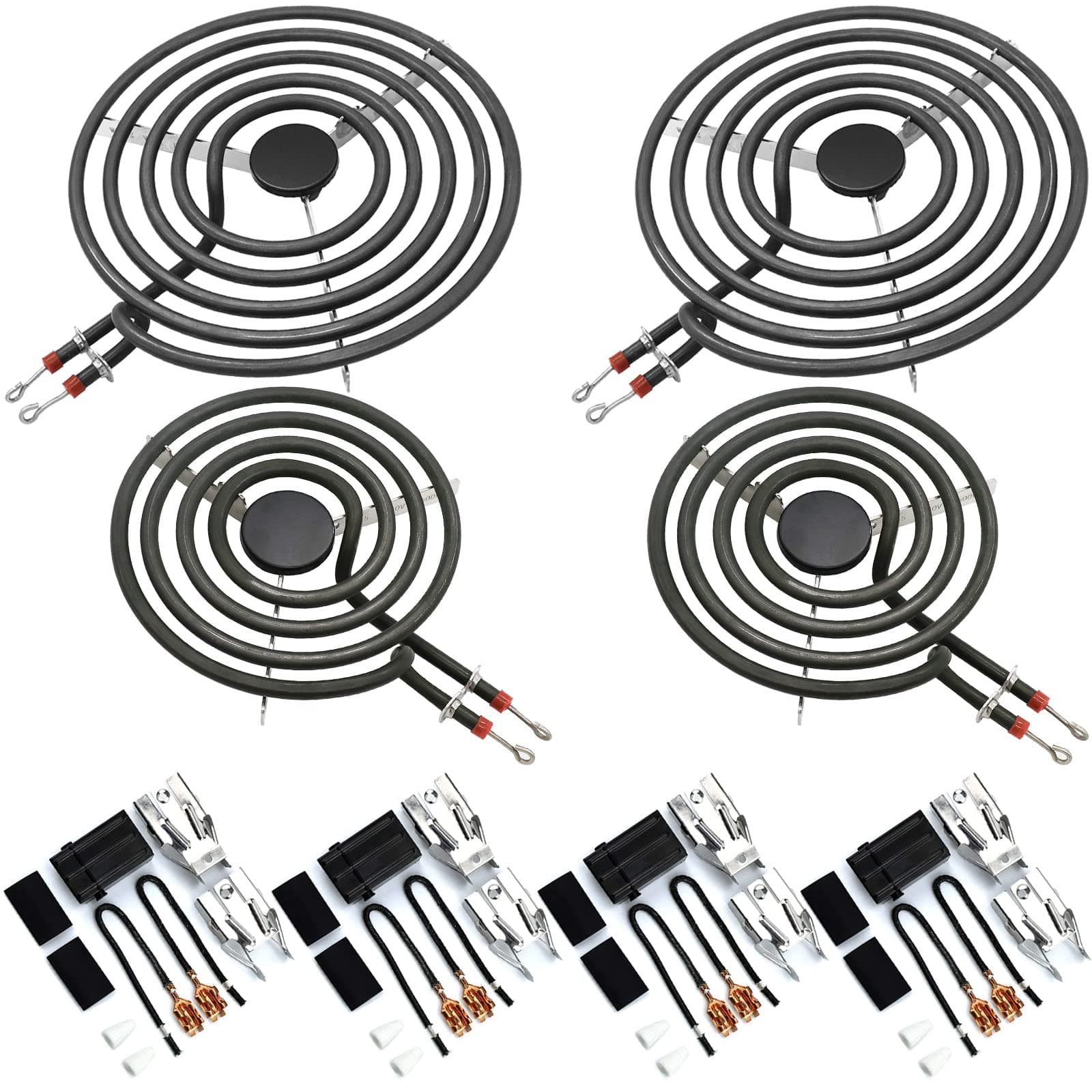 MP22YA Electric Range Surface Burner Set & 4pcs 330031 Top Burner Receptacle Kit