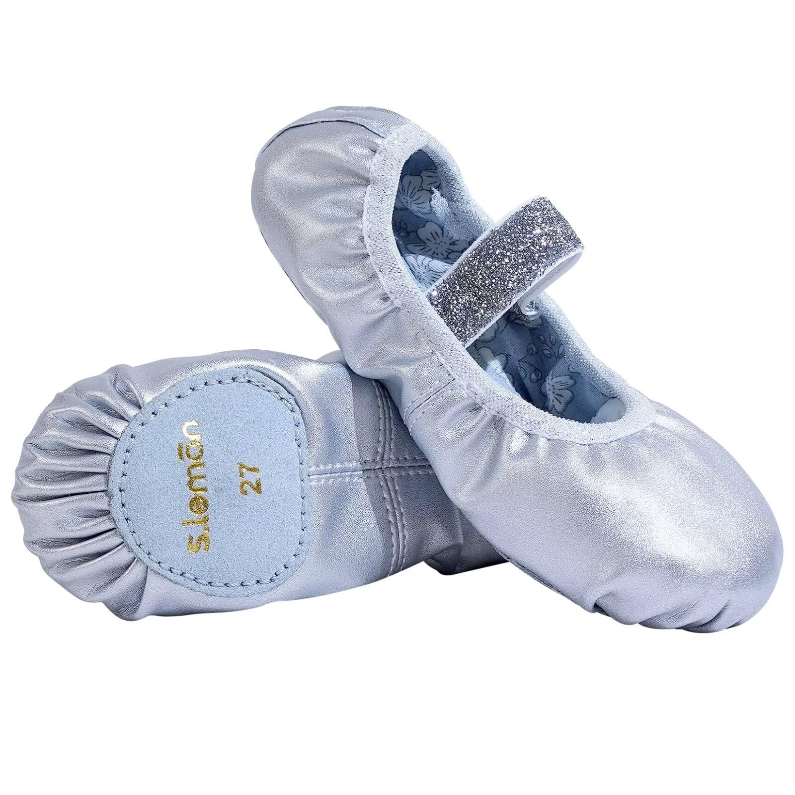 Microfiber-Leather Ballet Shoes,Leather Split-Sole Yoga Ballerina Dance Slipper Ballet Shoe