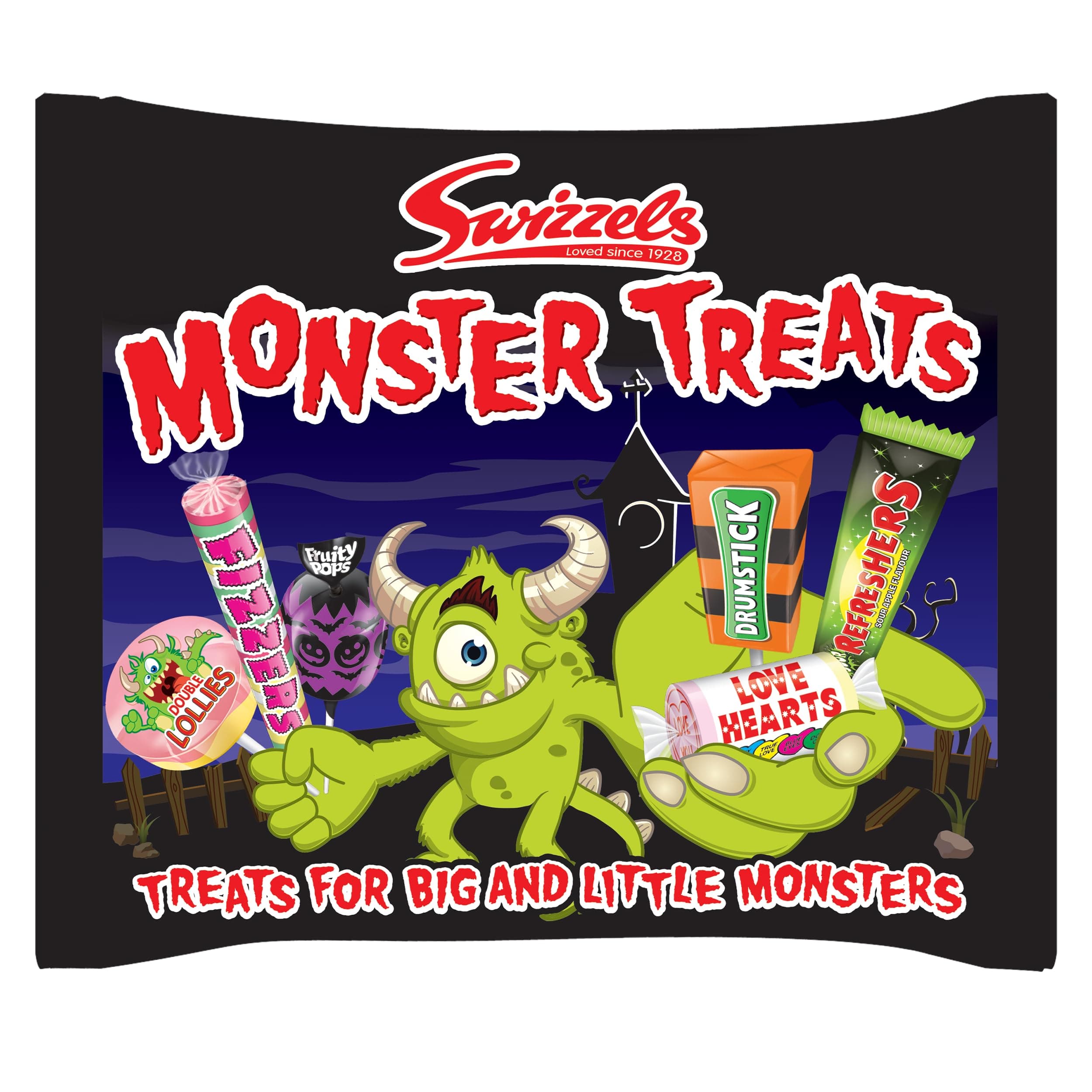 Monster Treats Bag 440g - Perfect Halloween Sweets, Fun Swizzels Candy for Trick or Treat, Parties & Sharing