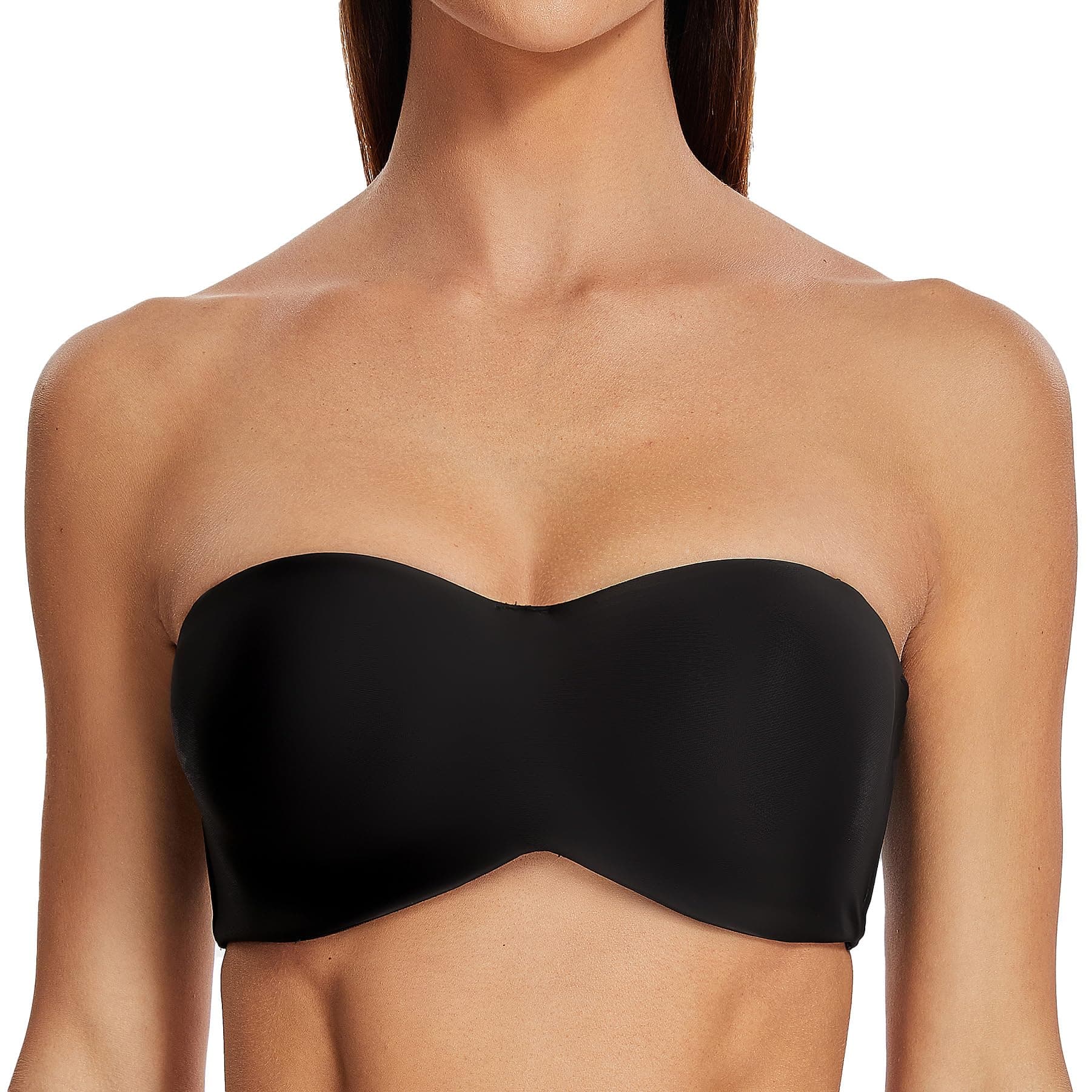 Women's Strapless Bra for Large Bust Minimizer Unlined Bandeau with Underwire