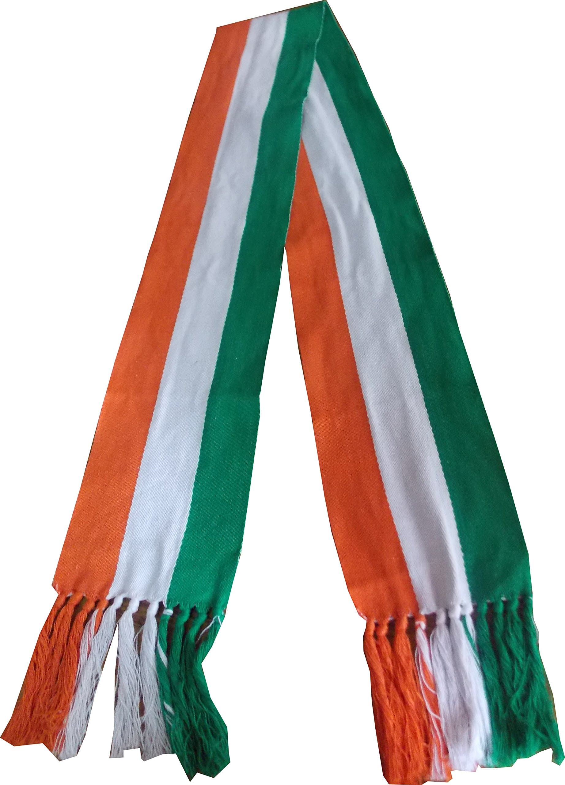 Sheela Ad Makers Unisex Fabric Indian Tricolor Flag Scarf (Multicolour)