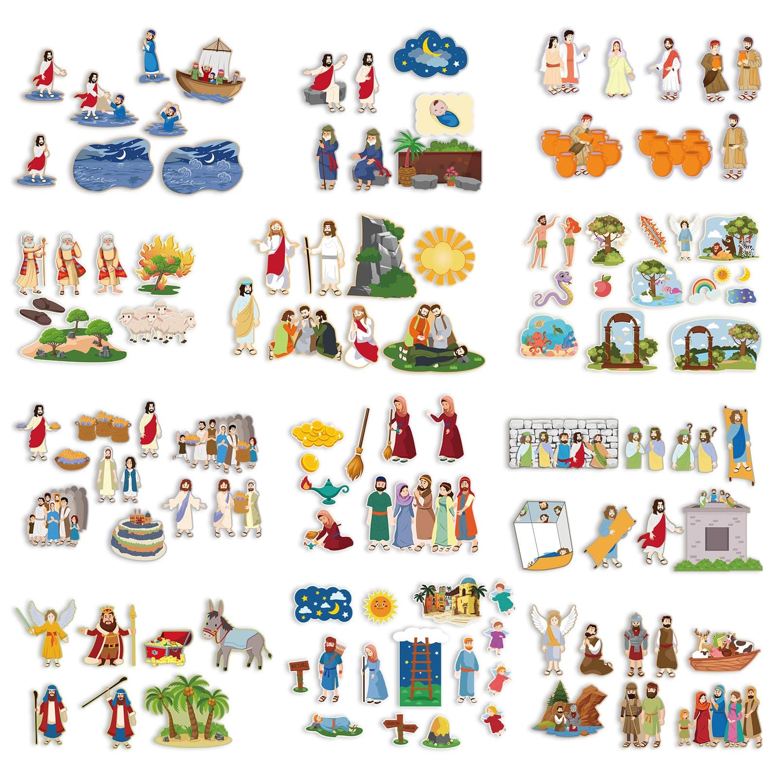12 Set Felt Board Bible Stories Set Flannel Board Stories