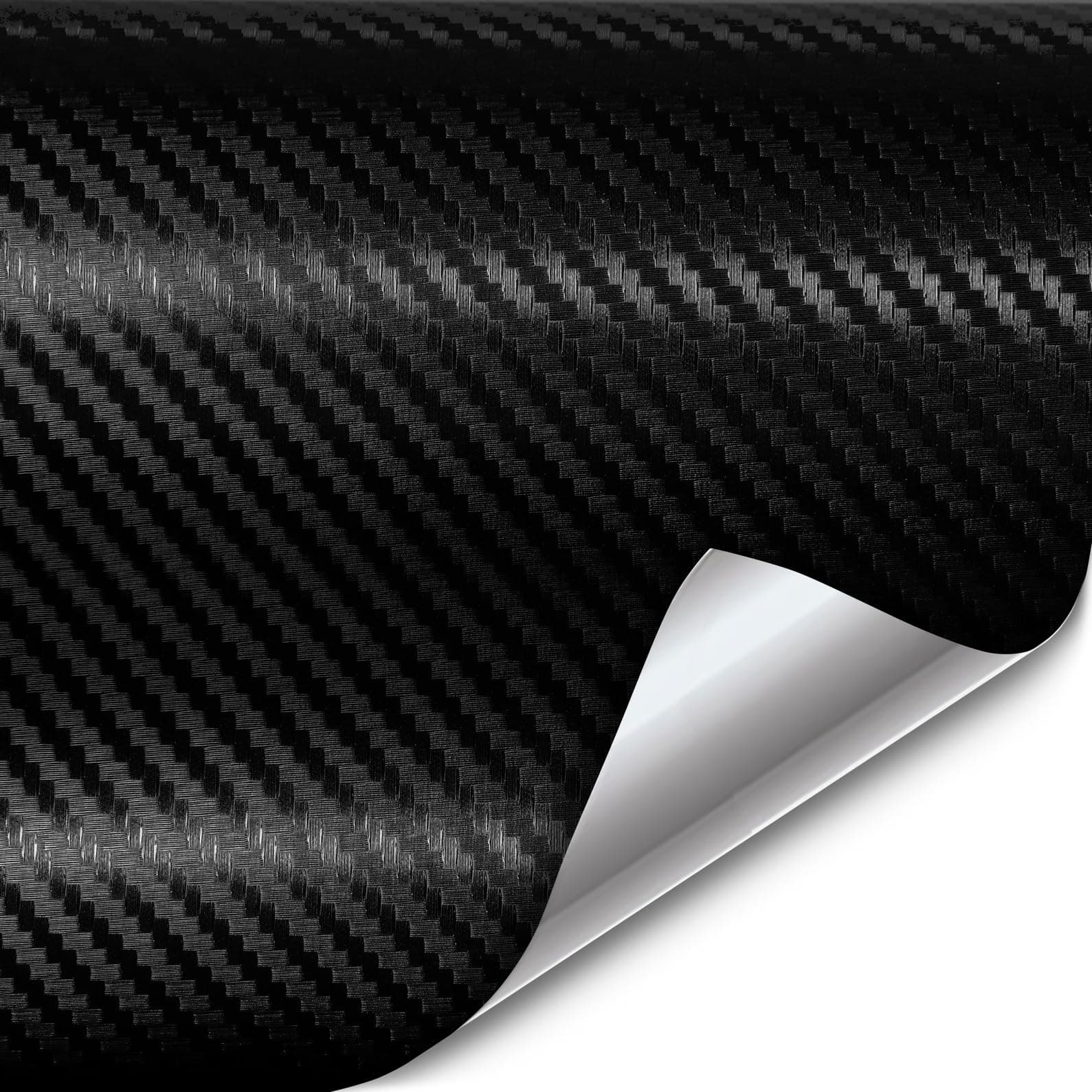 VViViD XPO Black Carbon Fiber Car Wrap Vinyl Roll Featuring Air Release Technology (6ft x 5ft)