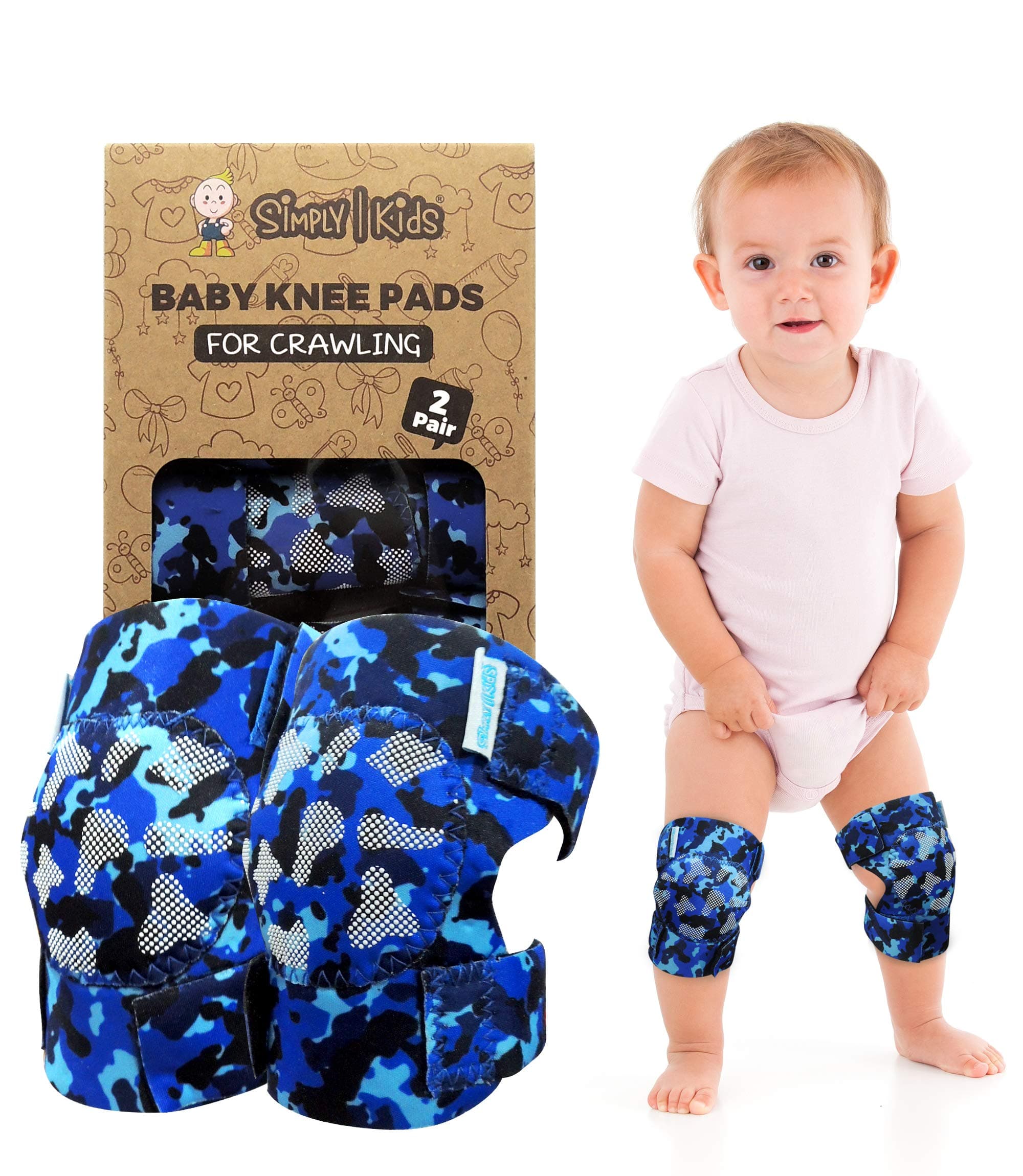 [Simply Kids] Baby Knee Pads (2 Pairs) | Anti-Fall Knee Pads for Kids | Toddlers, Babies, Girls, Boys, Baby Leg Warmers