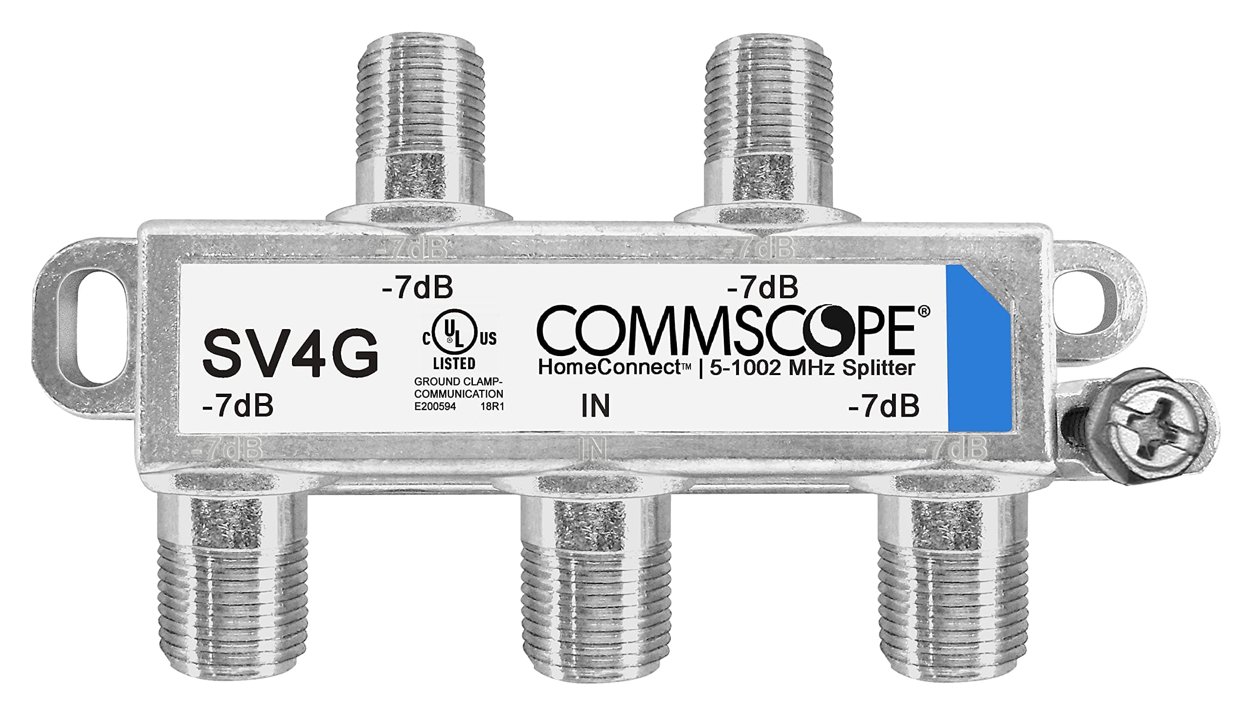 SV-4G HomeConnect 4-Way Coaxial Cable Splitter 5-1002 MHz CATV 120 dB 75 ohm Indoor/Outdoor
