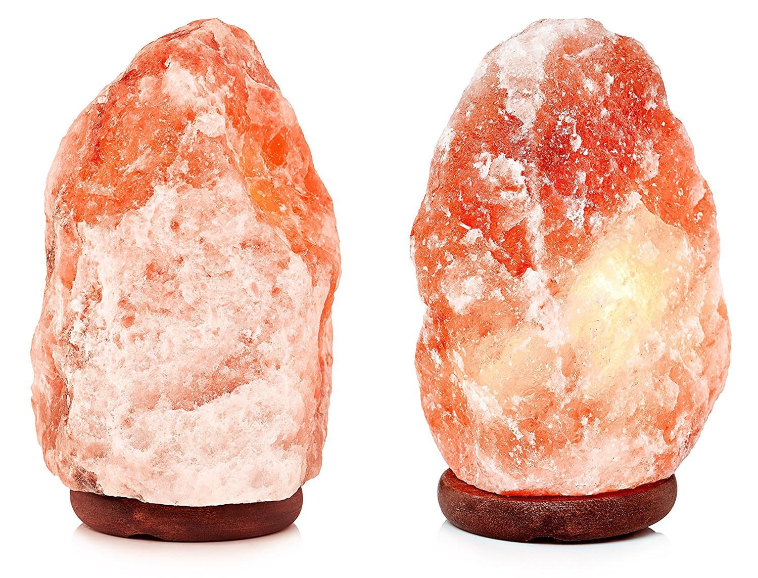 Salt Lamp Imports' Natural Pink Himalayan Salt Lamps Set of 2 - Himalayan Salt Lamp Pair -Salt Rock Lamp Set - 7 to 11 lbs Each Lamp