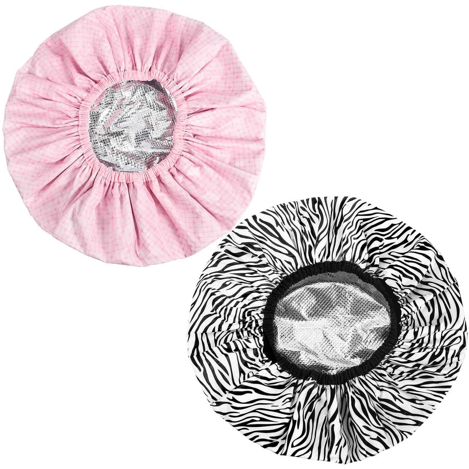 Wsicse 2 Pcs Double Layer Deep Conditioning Cap, Heat Cap Shower Steam Processing Caps For Natural Hair