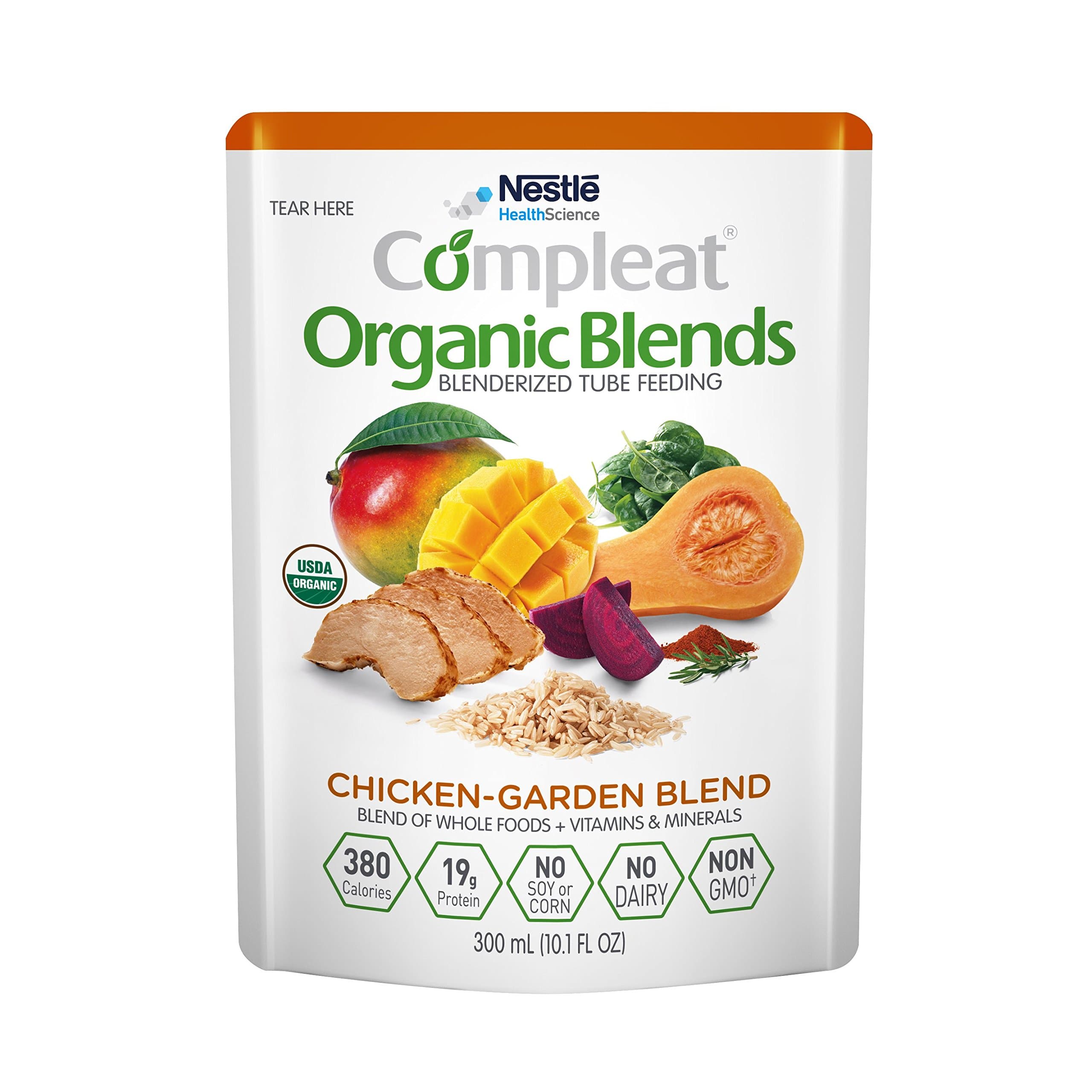 Organic Blends Chicken-Garden, 10.1 fl oz Pouch, 8 Count
