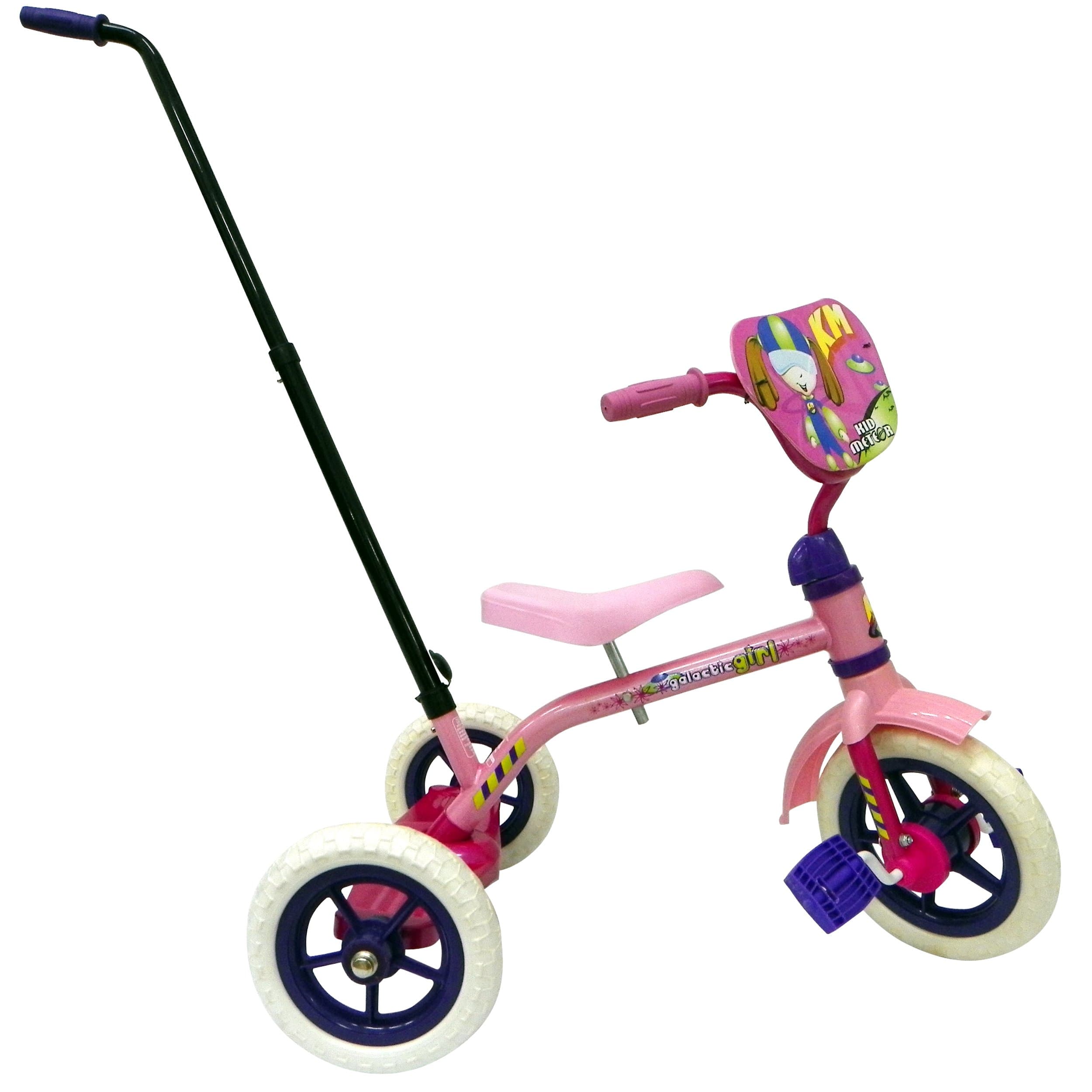 Kid Meteor Galctic Girl Simple Steering Tricycle, 10 inch front wheel, Girl's Trike, Pink