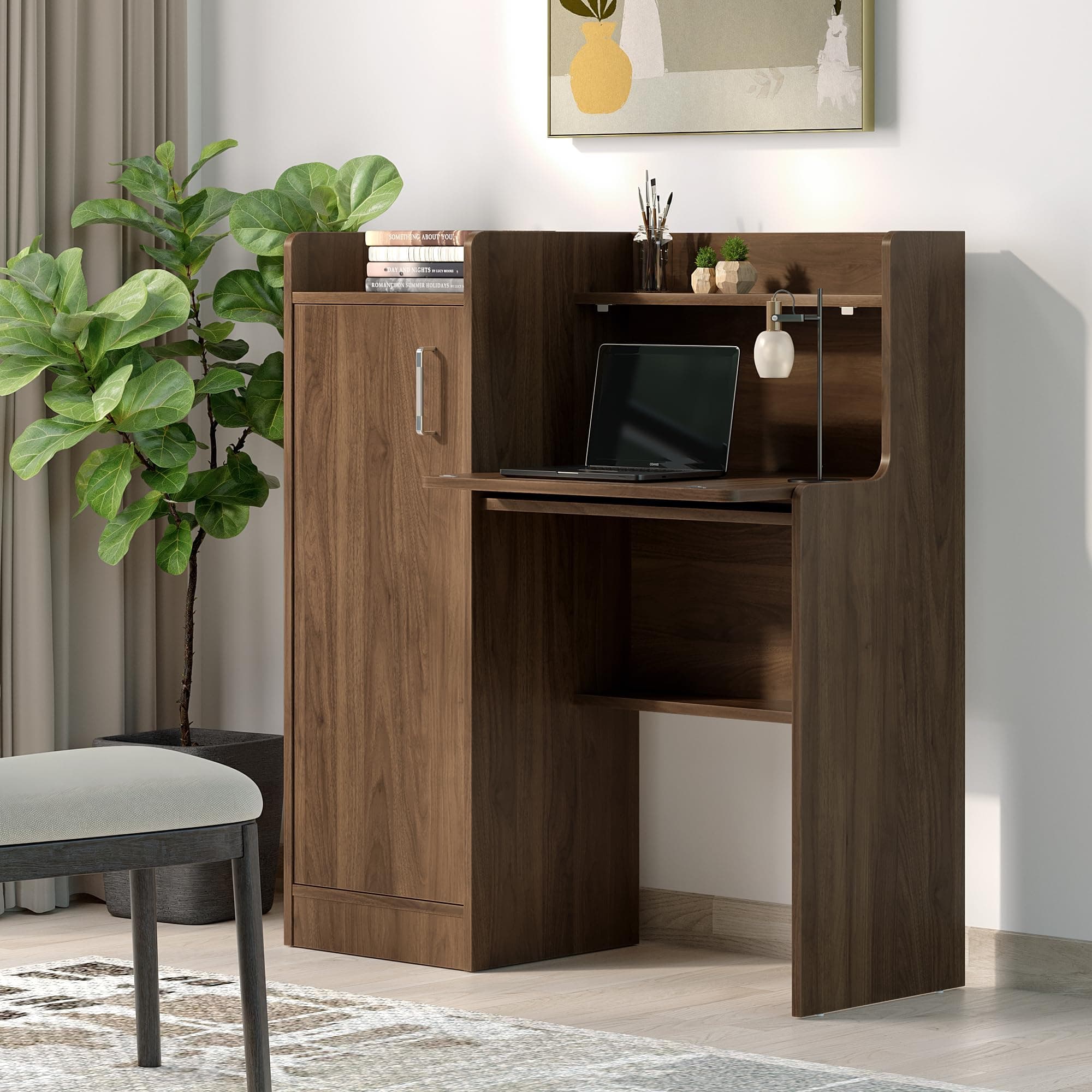 Wakefit Study Table | 1 Year Warranty | Computer Table, Office Table for Home & Office, Work Desk | Engineered Wood | Isler - Columbian Walnut