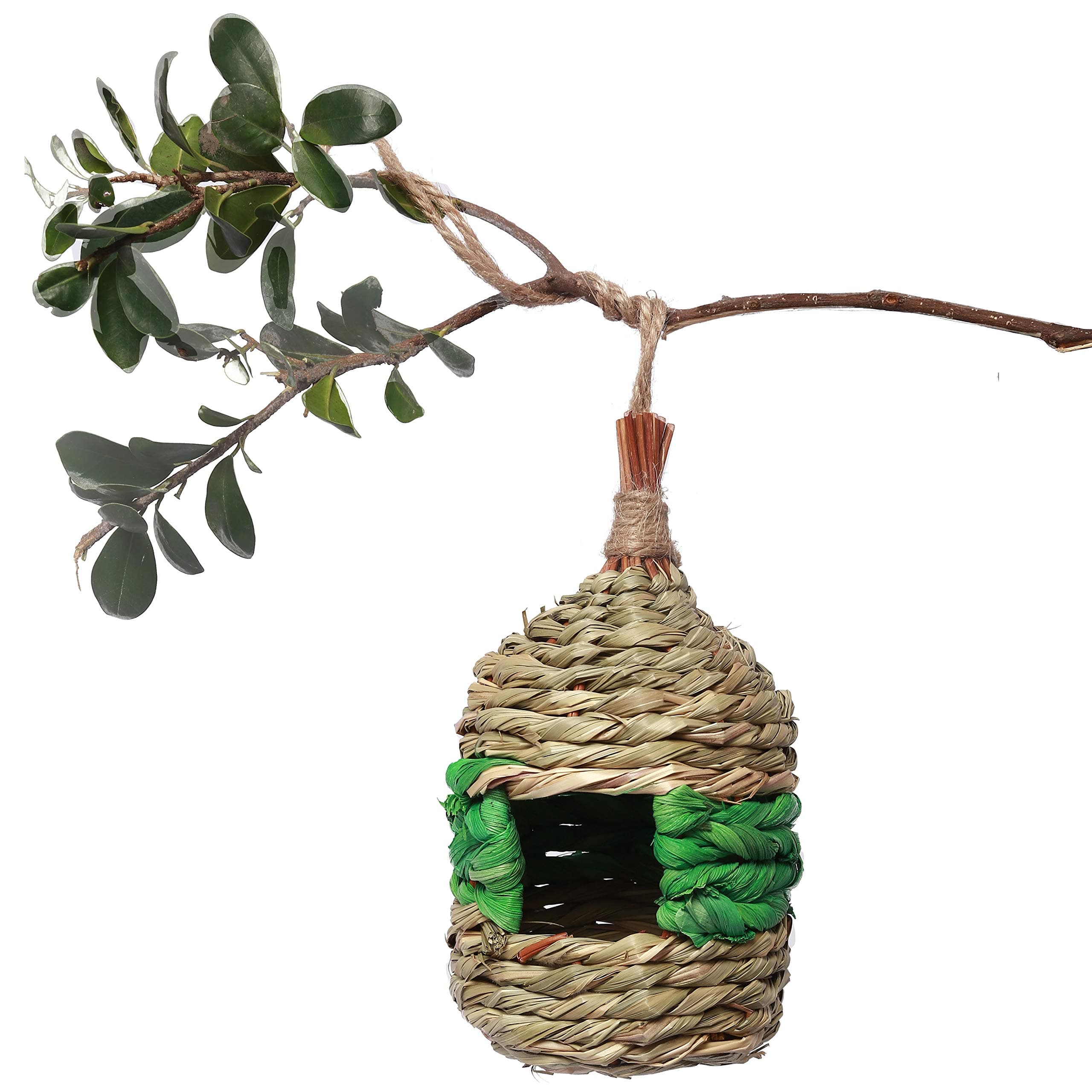 NAKLJJ Hanging Bird House Hand Woven Hummingbird House Finch Birdhouse Bird nest Wren House …