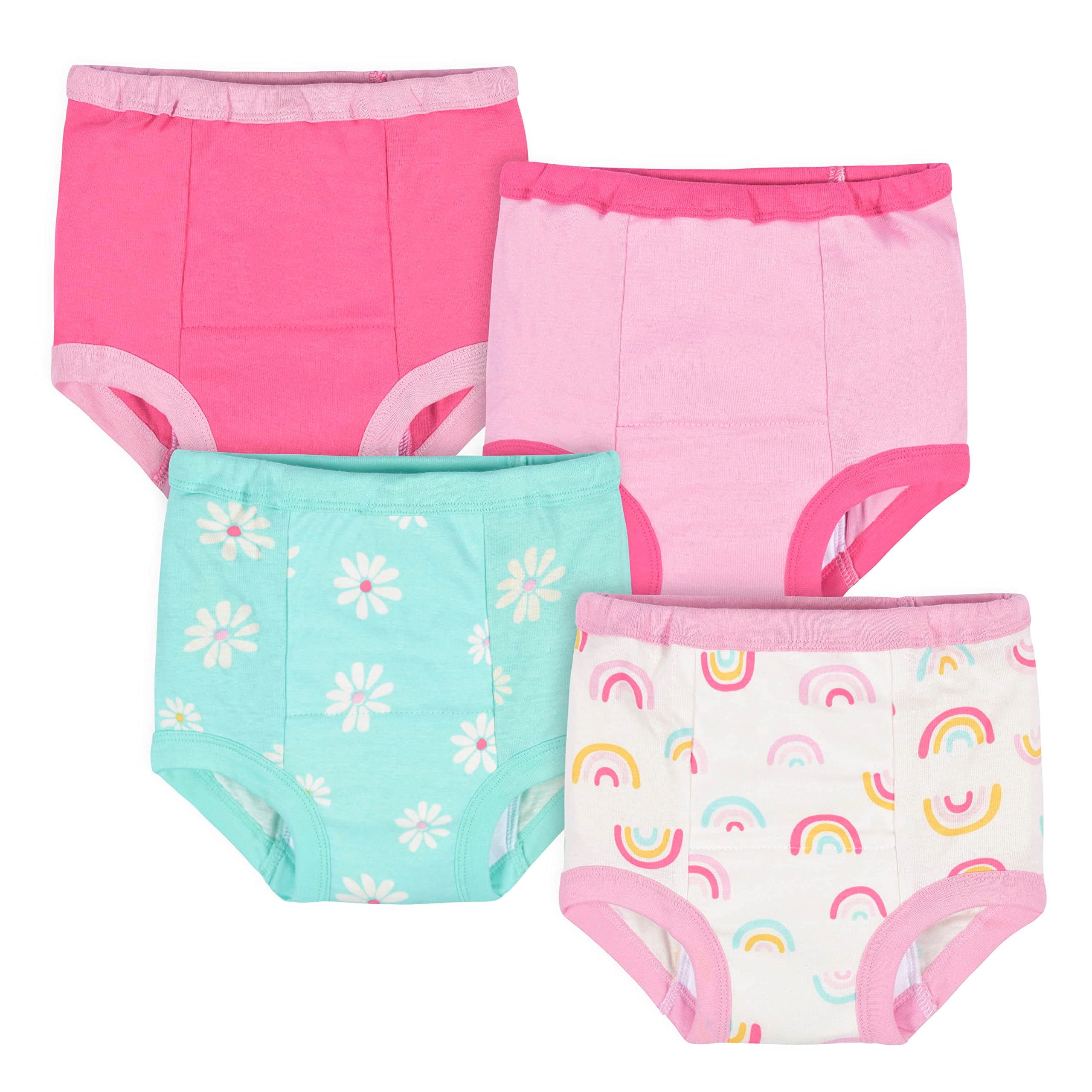 baby-girls Infant Toddler 4 Pack Potty Training Pants Underwear