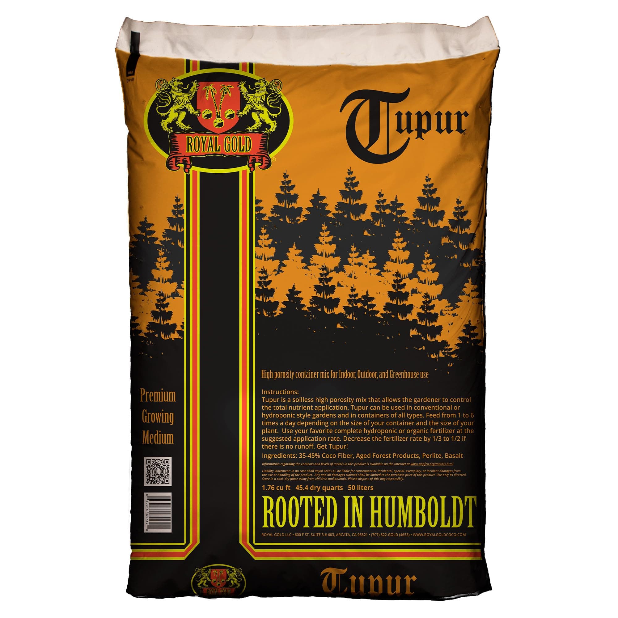 Royal Gold Tupur Mix Quick Draining Soilless Growing Medium, 1.76 Cubic Foot - for Constant Plant Feeding, and Healthy Root Growth, Use in Hydroponics or Container Gardening