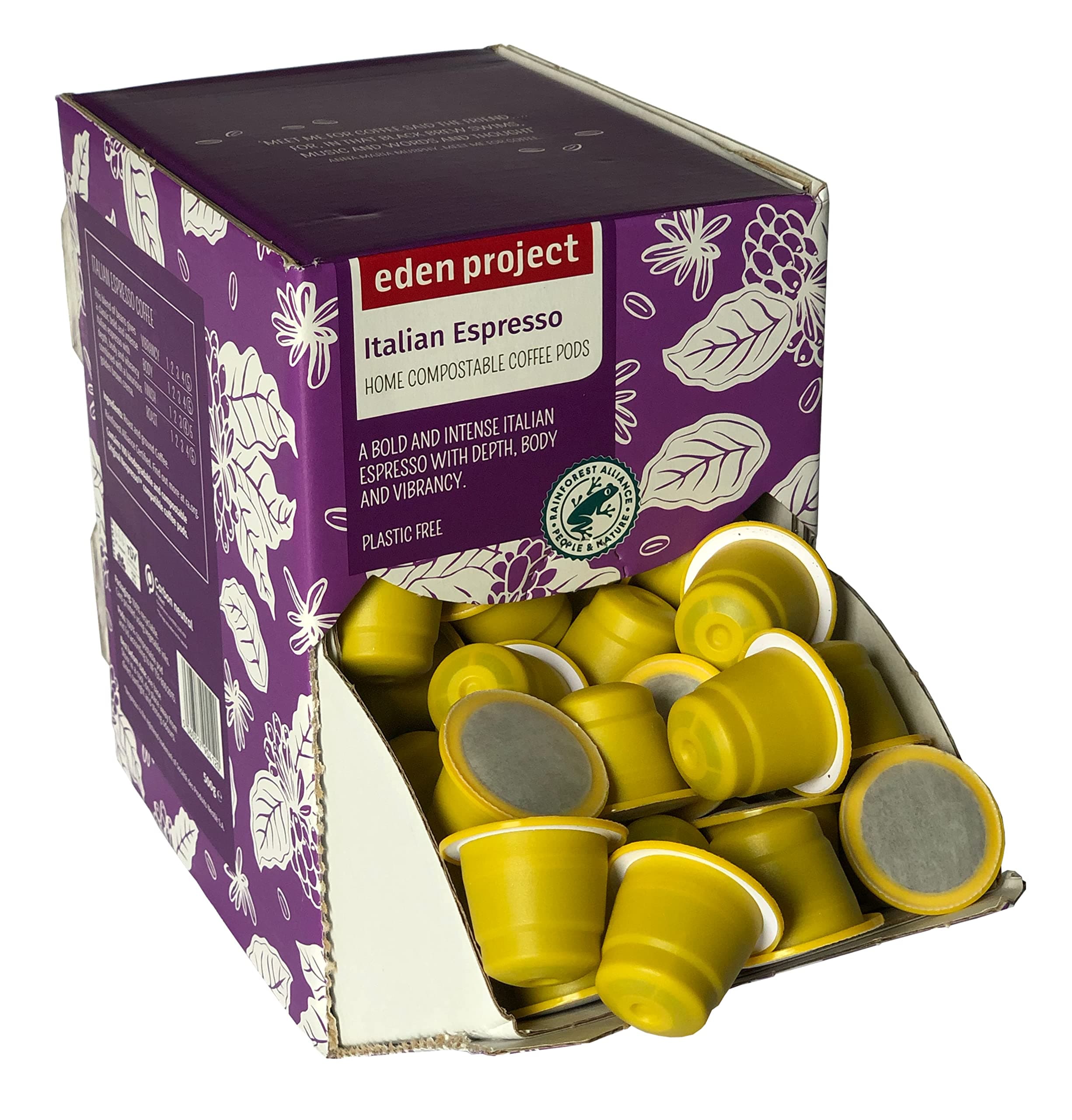 100 ITALIAN ESPRESSO Home Compostable Coffee Pods - Compatible with Nespresso Original system coffee machines - EXTRA VALUE 100 POD PACK
