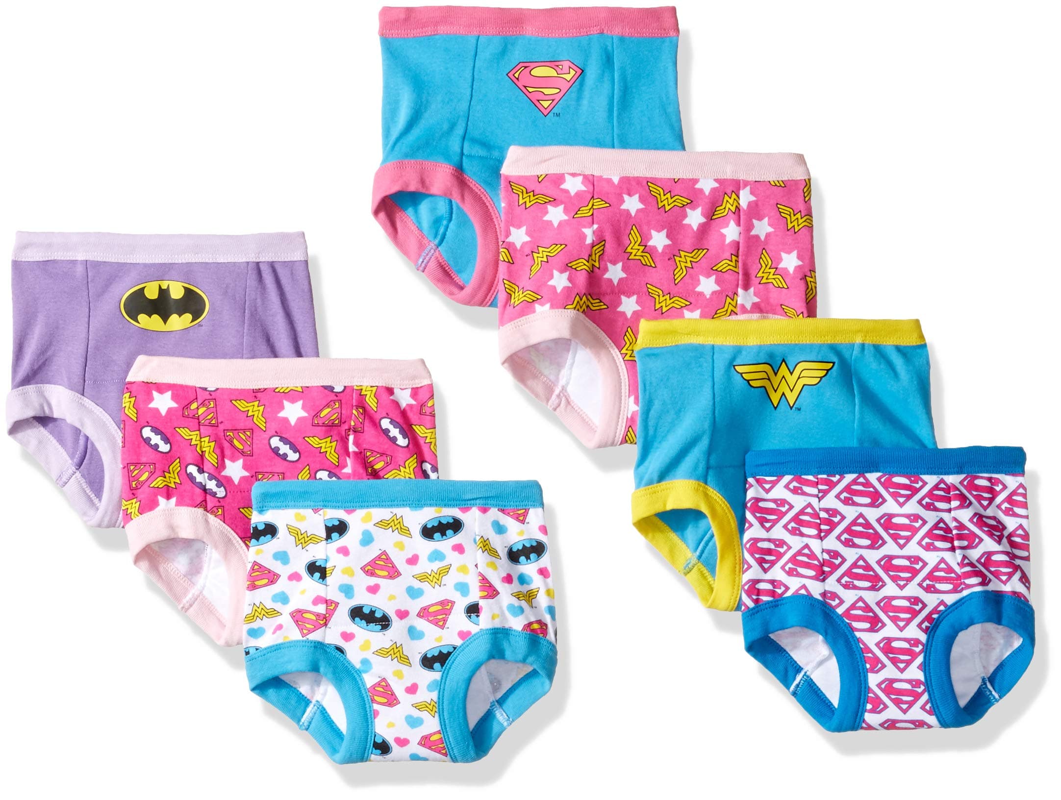 DC Comic Boys' Toddler Superman, Batman and More 7-Pack Training Pants 2t, 3t, 4t