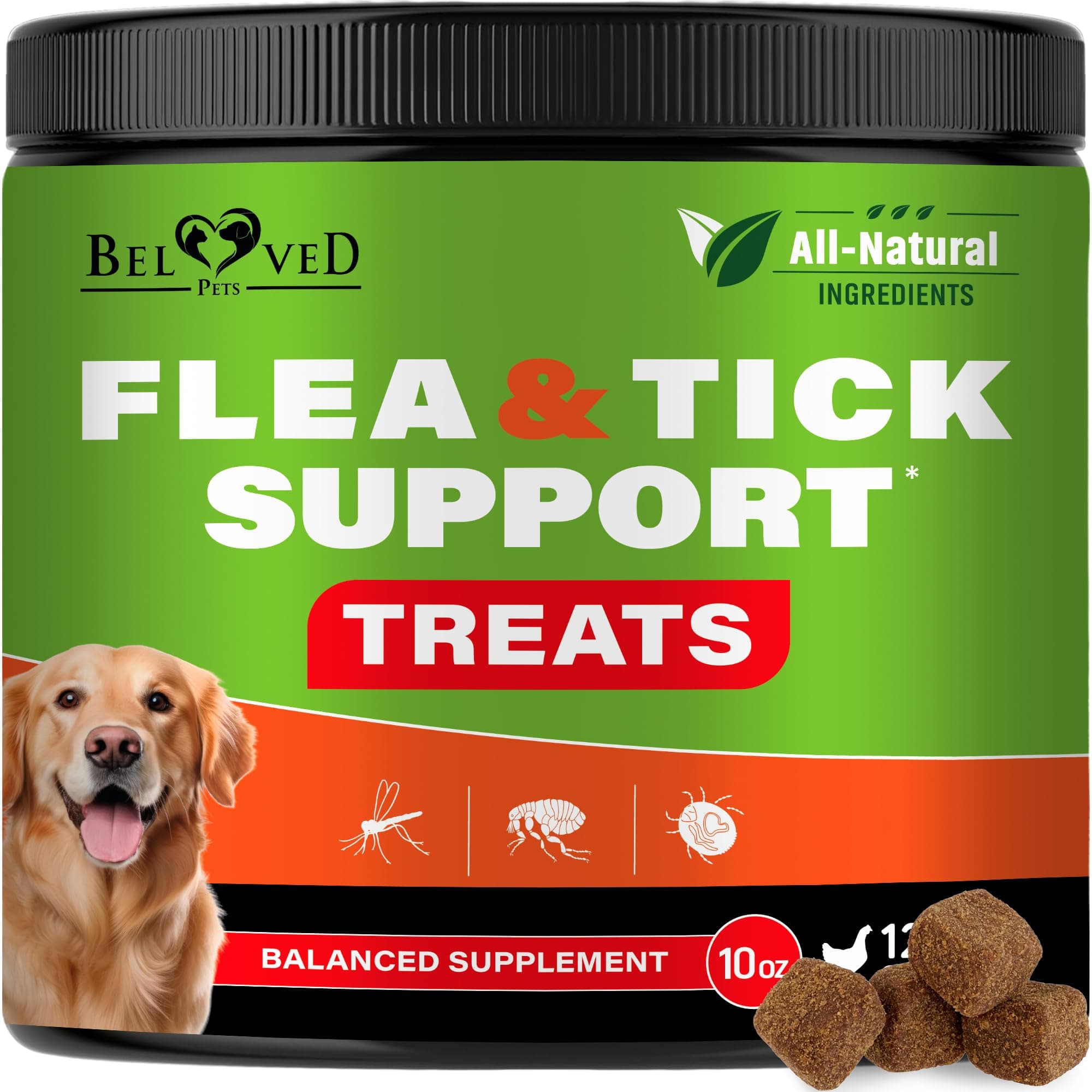 Flea and Tick Prevention Chewable Pills for Dogs - Revolution Oral Flea Treatment for Pets - Pest Control & Natural Defense - Chewables Small Tablets Made in USA (Chicken)
