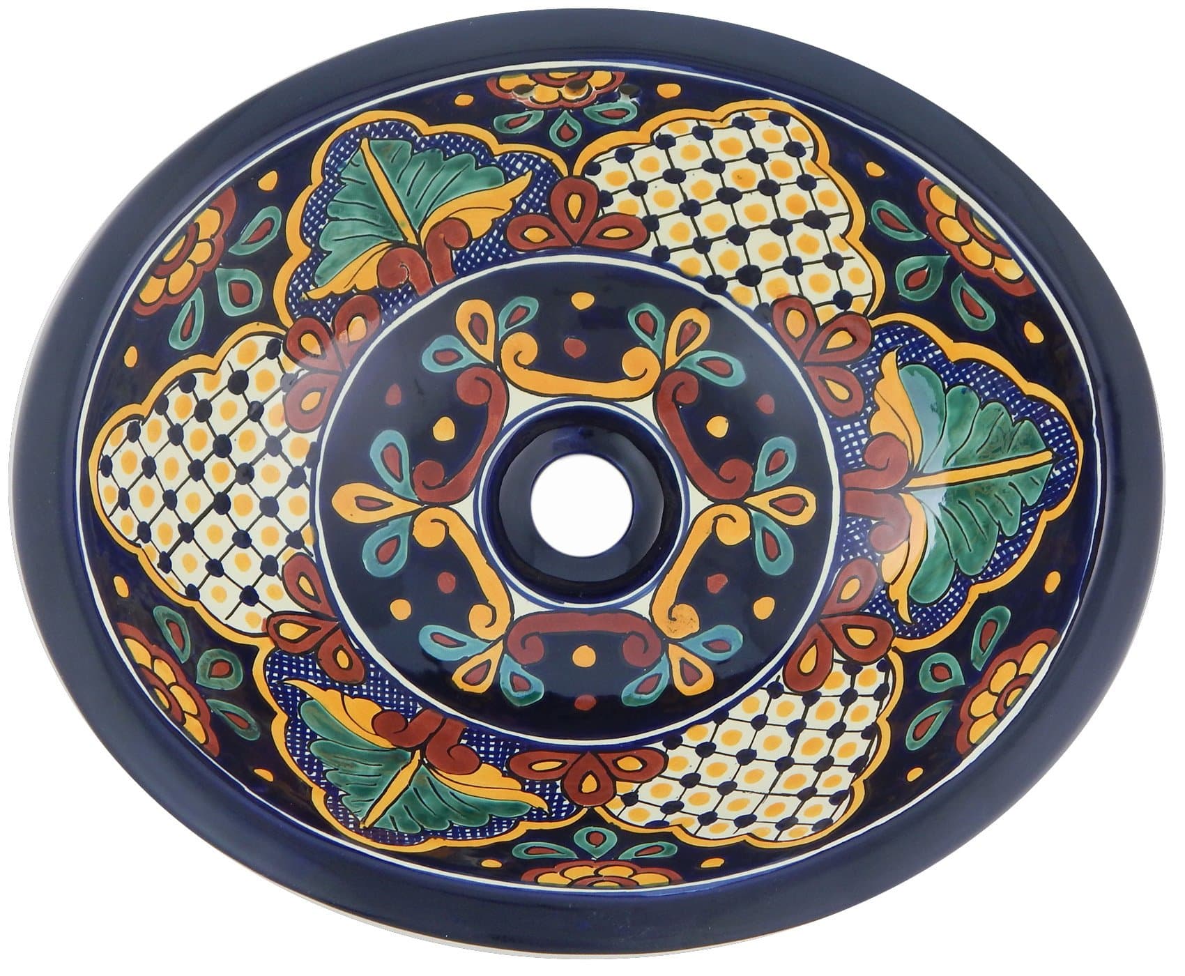 Talavera Mexican Handmade Hand Painted Bathroom Ceramic Sink