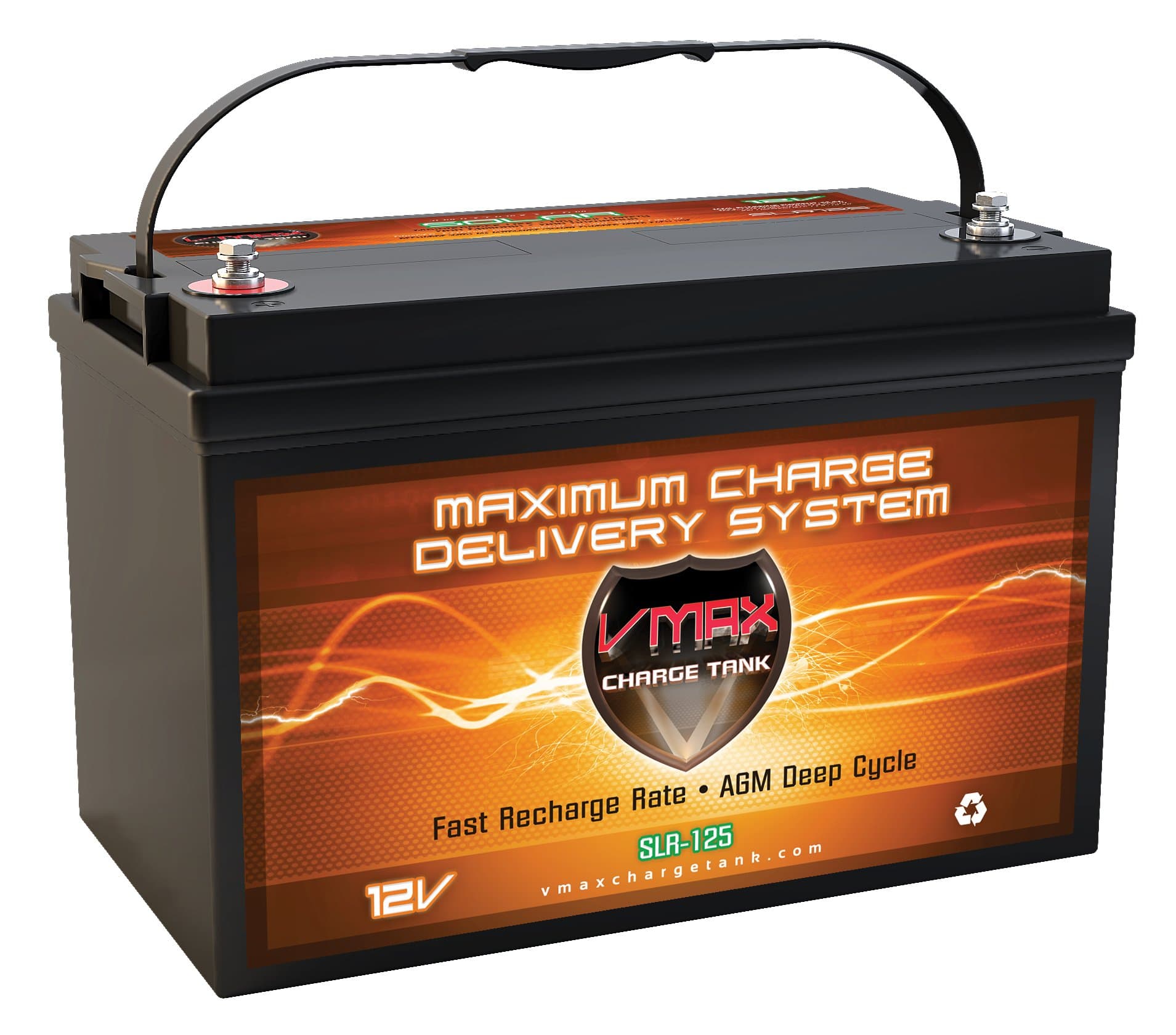 VMAX SLR125 AGM Battery 12V 125Ah Deep Cycle Solar Battery compatible with Solar Backup Off-grid RV