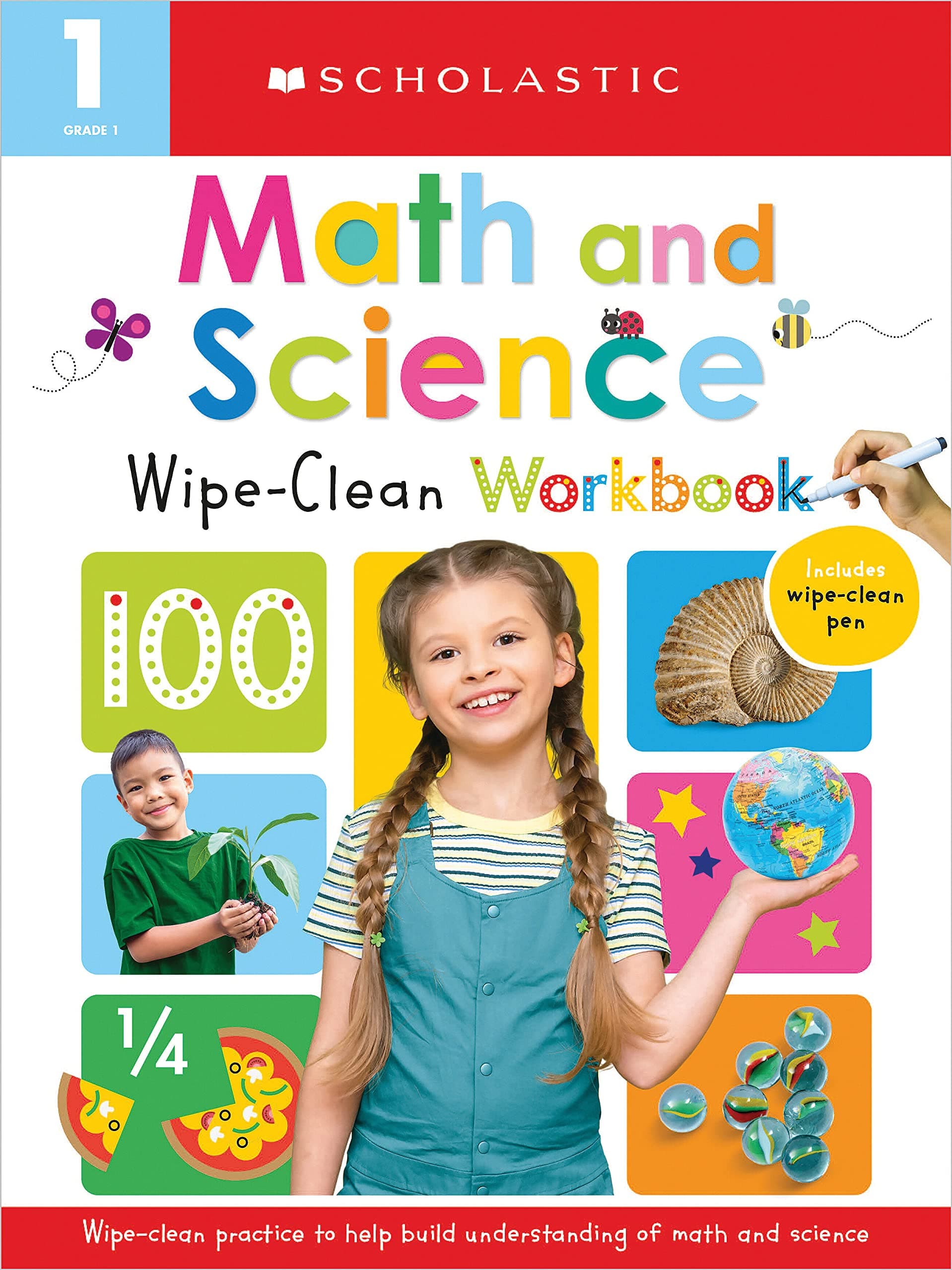 First Grade Math/Science Wipe Clean Workbook: Scholastic Early Learners (Wipe Clean) Paperback – Picture Book, 30 August 2023