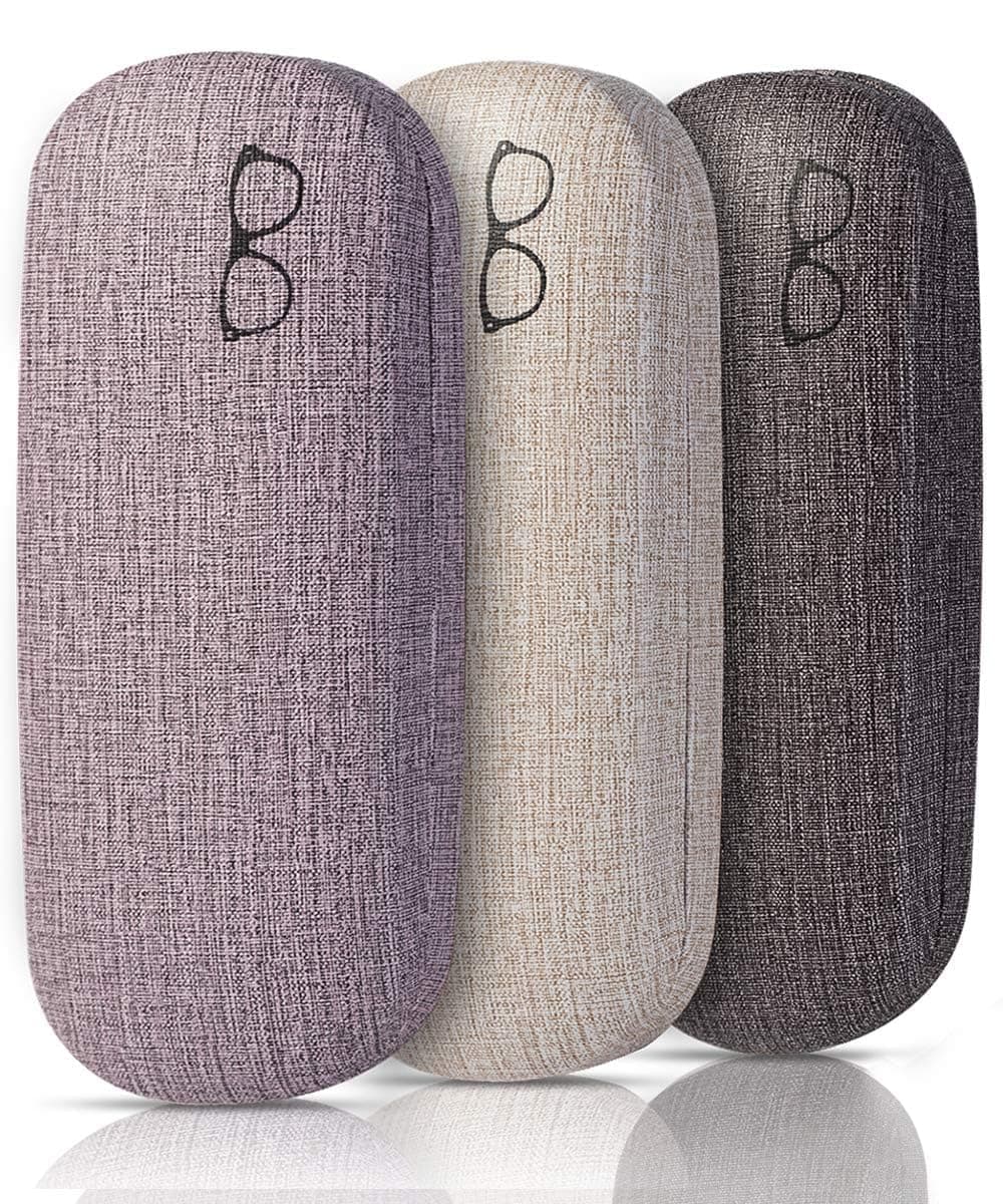 3-Pack Hard Shell Eyeglasses Case Large Reading Glasses Hard Case