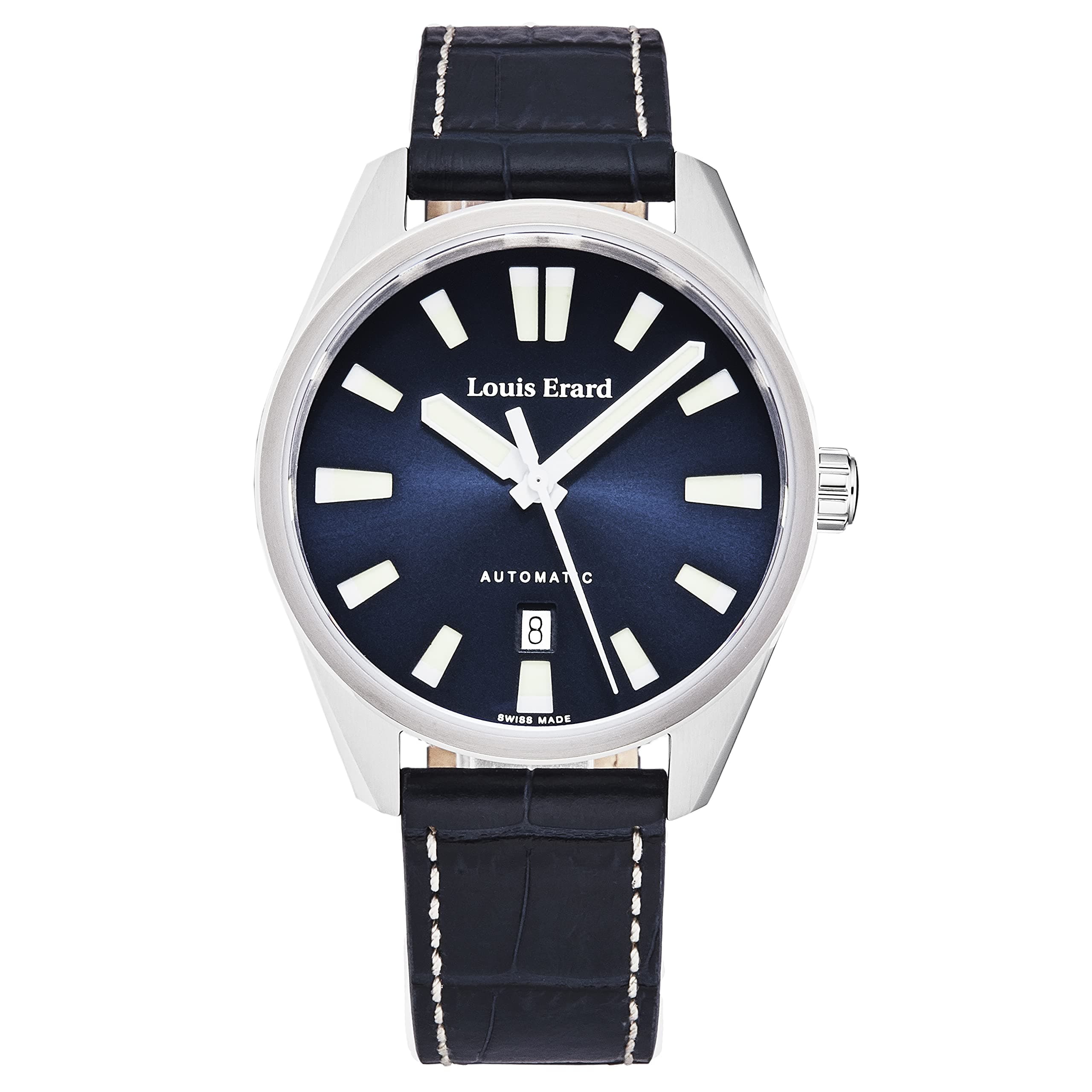 Men's 'Sportive' Blue Dial Blue Leather Strap Automatic Watch 69108AA05.BDC155