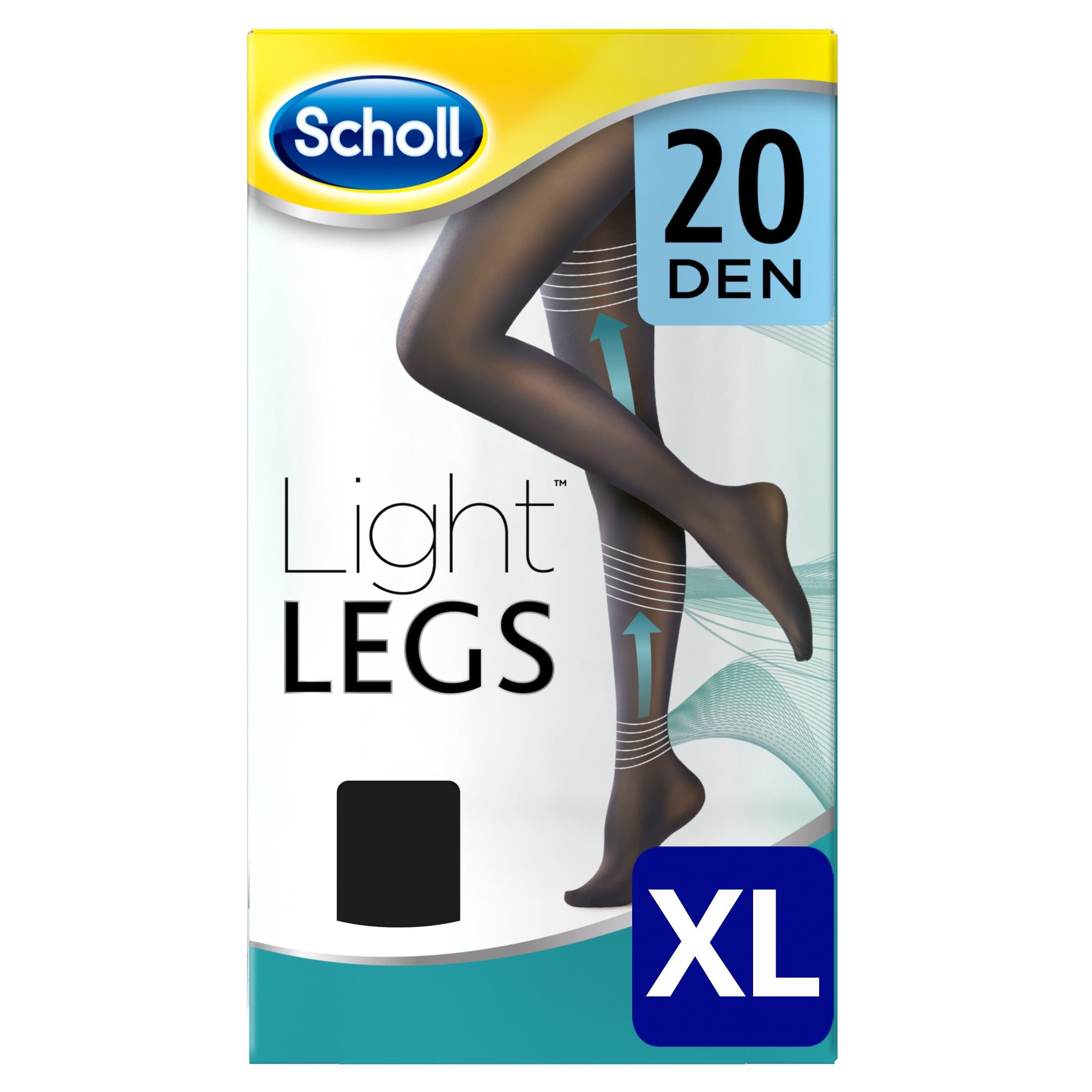 Scholl Light Legs Compression Tights for Women, 20 Denier, Black