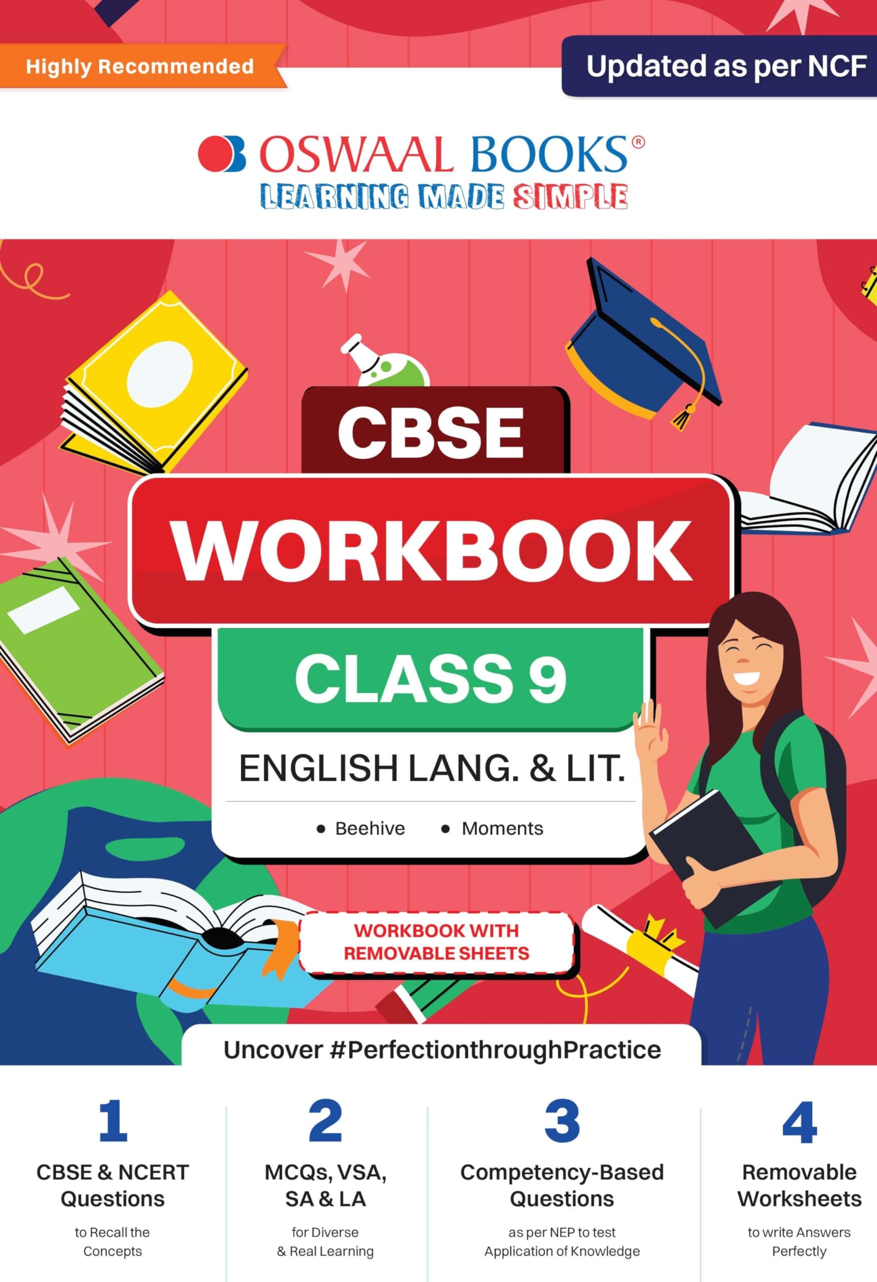 Oswaal CBSE Workbook | English Language and Literature | Class 9 | Updated as per NCF | For better results | For 2026 Exam