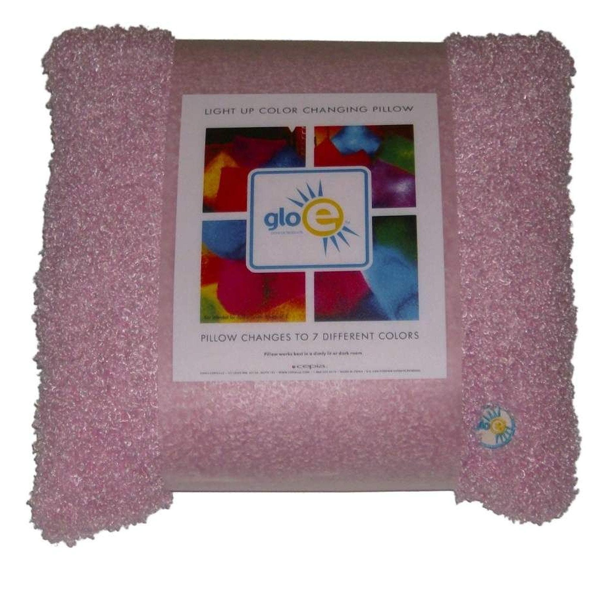 Gloe Color Change Throw Accent Pillow Loopy Pink Light Up 7