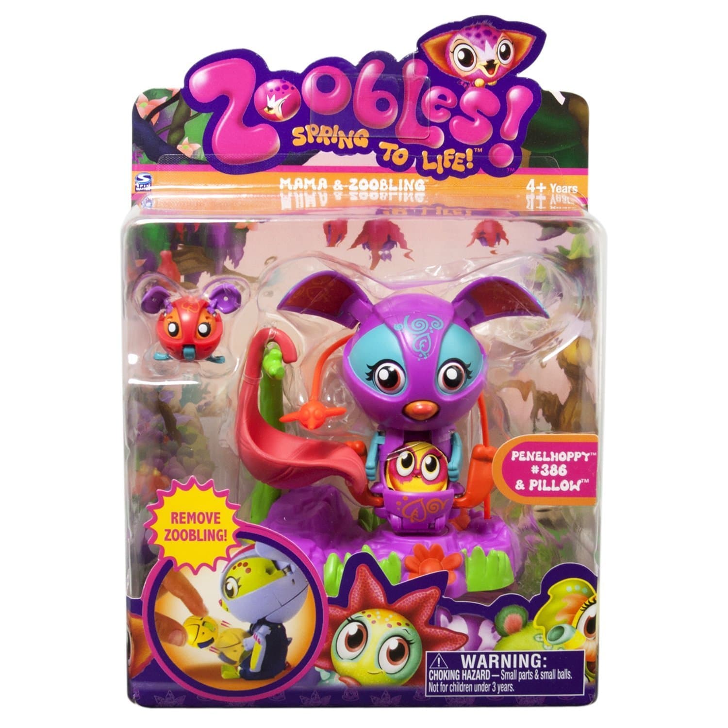 Spin Master Zoobles - Mamas and Zooblings - Kangaroo and Baby (Purple and Red)