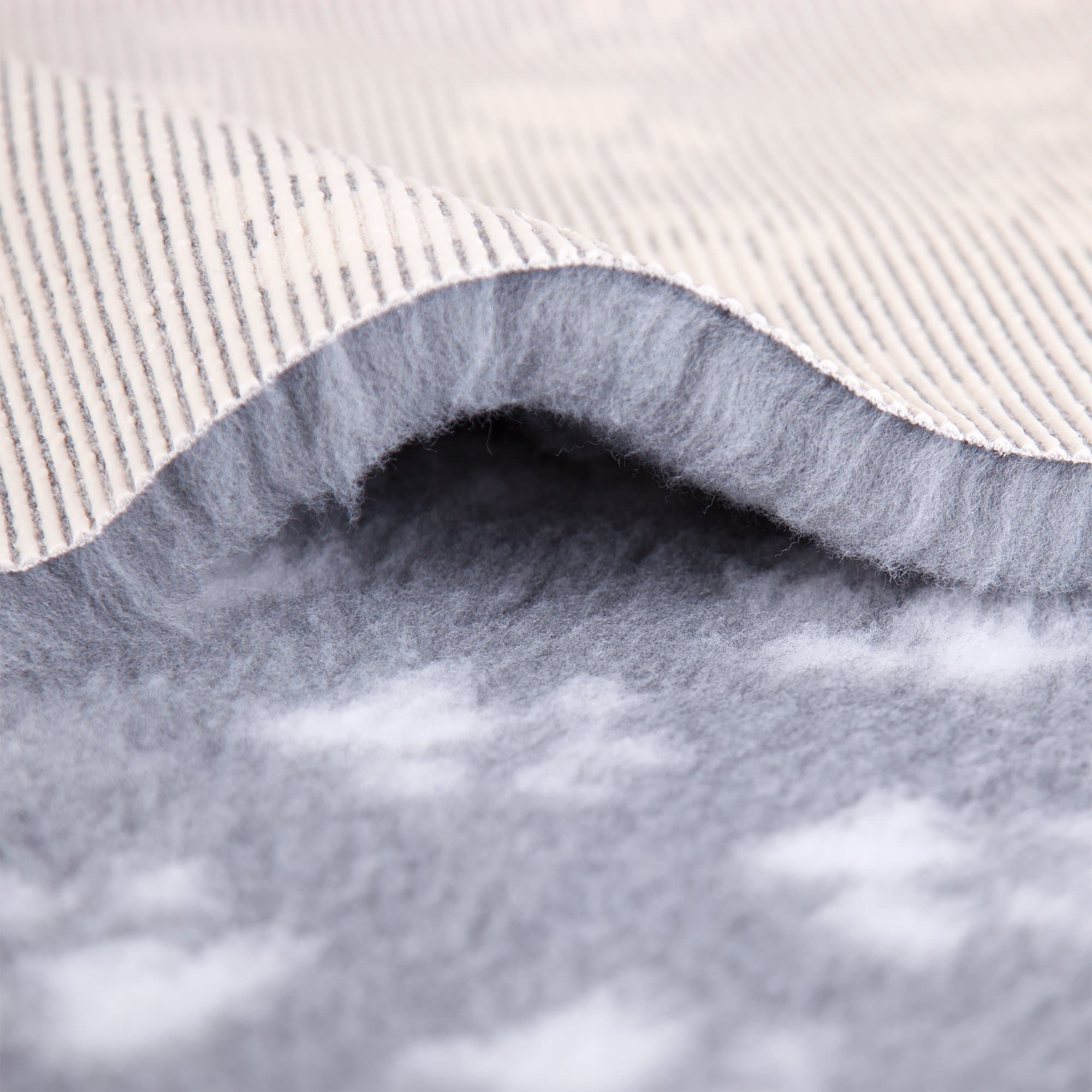 Paws Vet Bed Pro Pet Non Slip Rubber Backing Machine Wash - 20 Colours, Various Sizes (Baby Grey with White Paws, 76cm x 50cm (30" x 20"))