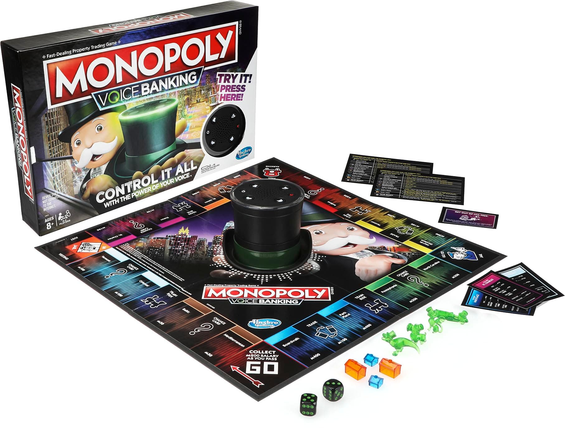 Monopoly Voice Banking Electronic Family Board Game for Ages 8 & Up