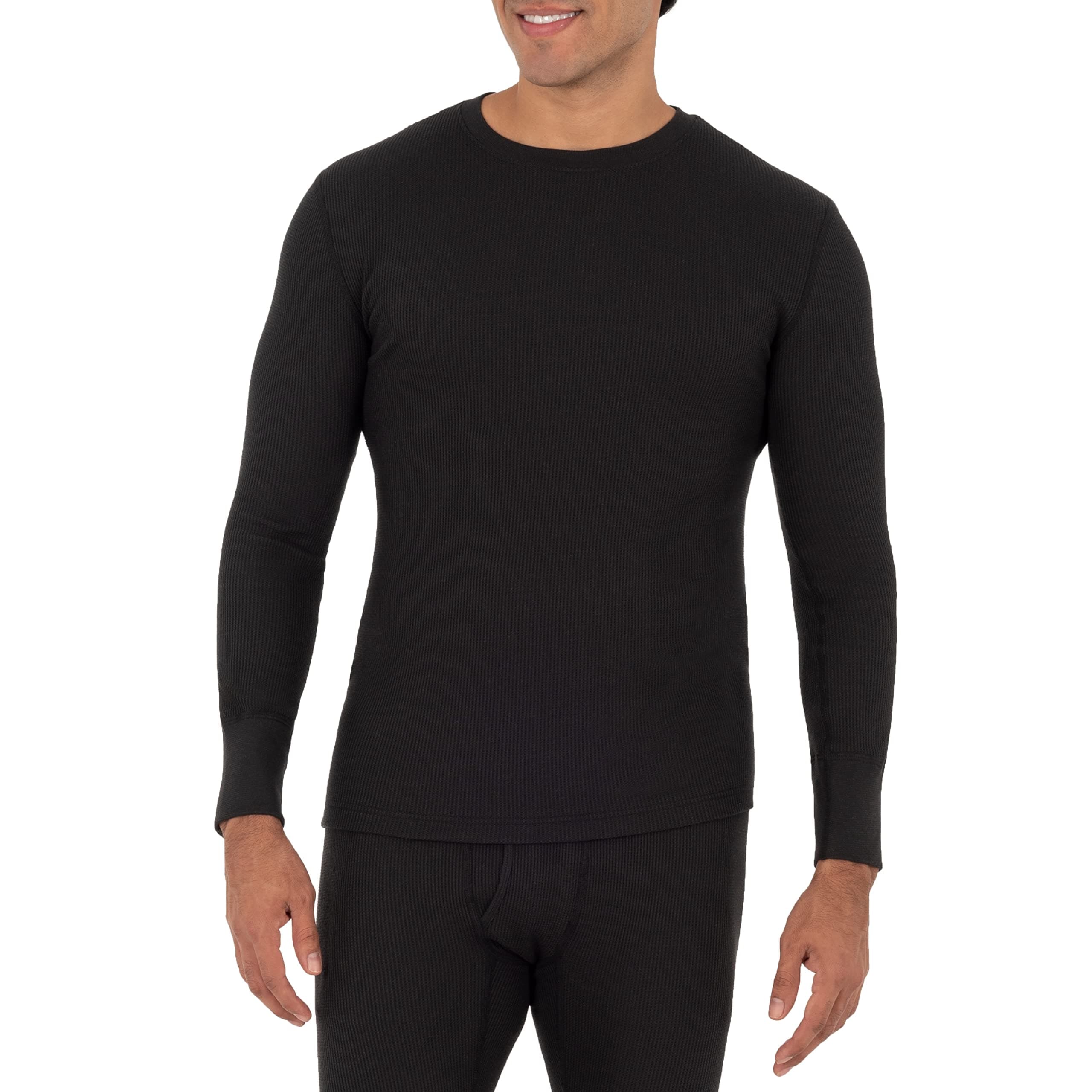 Men's Recycled Waffle Thermal Underwear Crew Top (1 and 2 Packs)