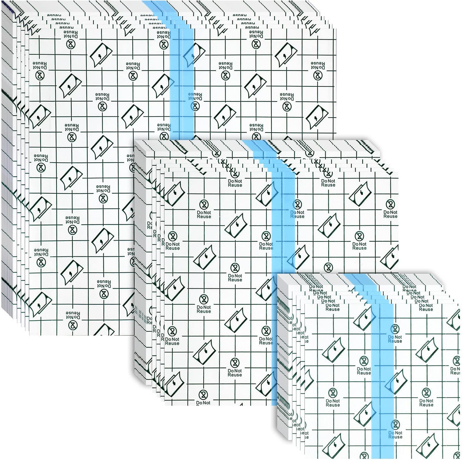 60 Pieces Shower Waterproof Patch Transparent Stretch Adhesive Bandage Waterproof Clear Adhesive Bandages Tattoo Protective Transparent Film Adhesive Bandages for Tattoos, 3 Sizes