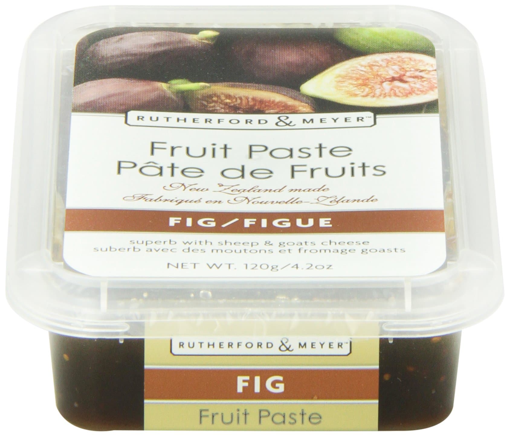 Rutherford and Meyer Fruit Paste, Fig, 4.2-Ounce Containers (Pack of 4)