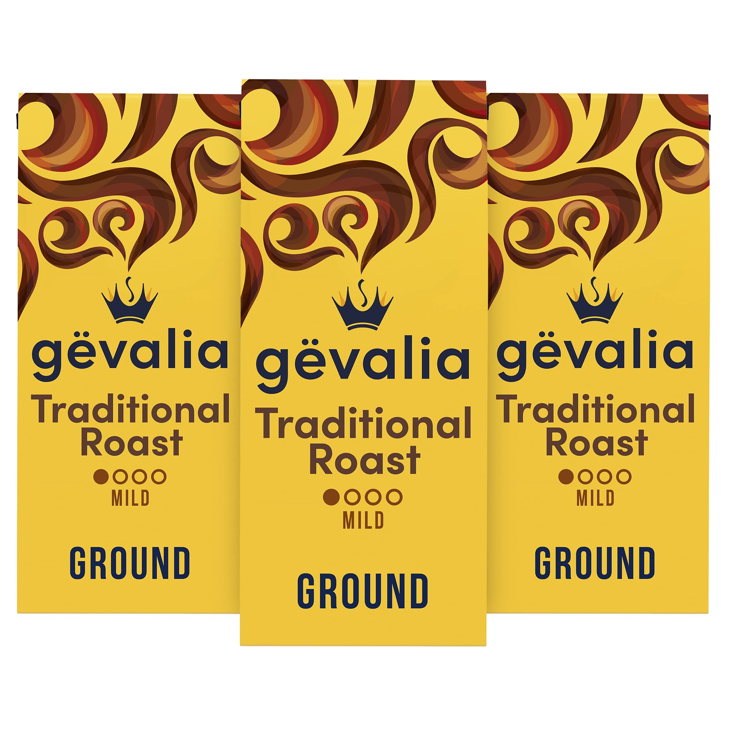 Traditional Roast Ground Coffee (12 oz Bags, Pack of 3)