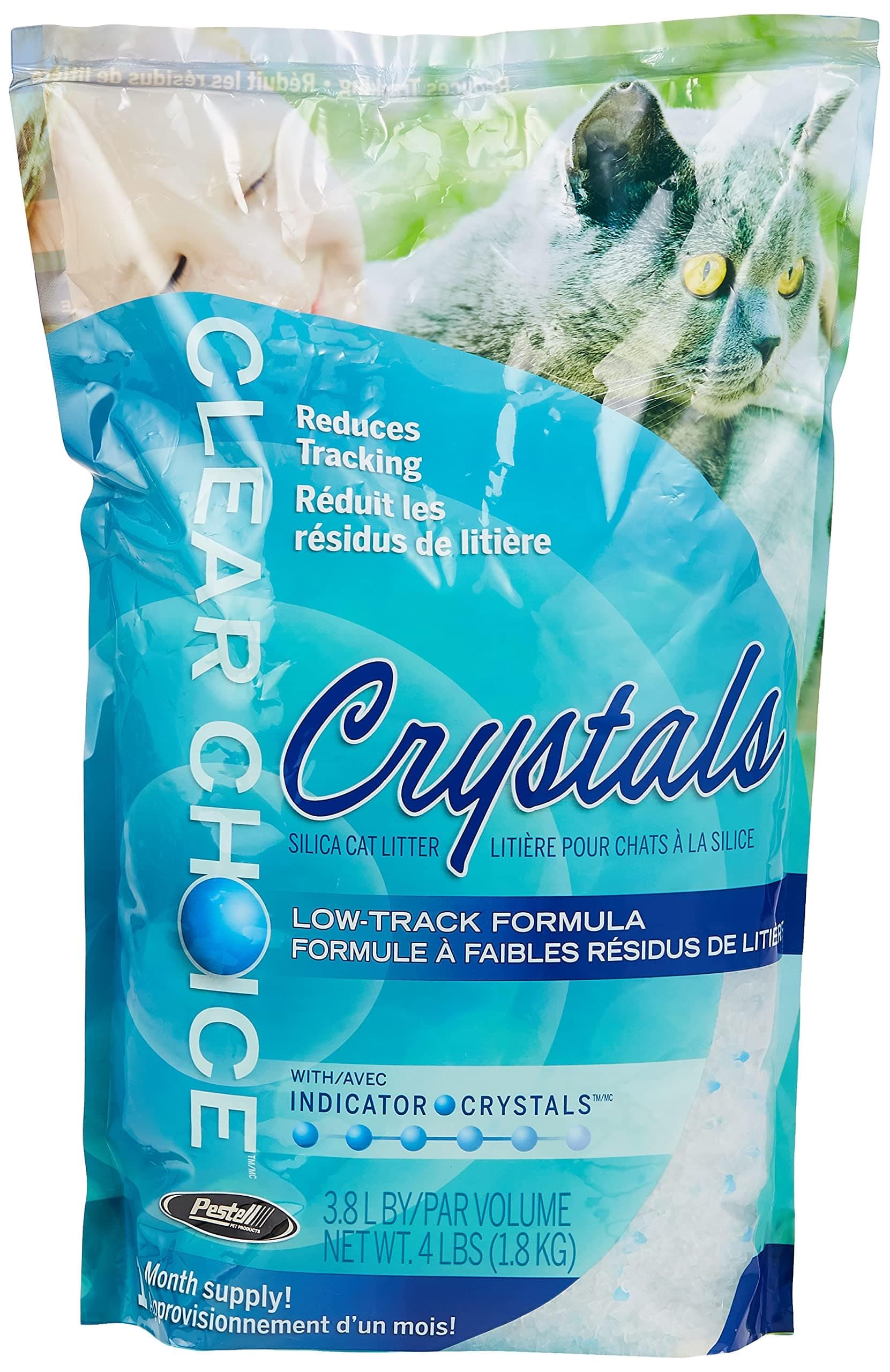 Pestell Clear Choice Silica Crystal Cat Litter, White, 3.8 Lites1.8 Kg