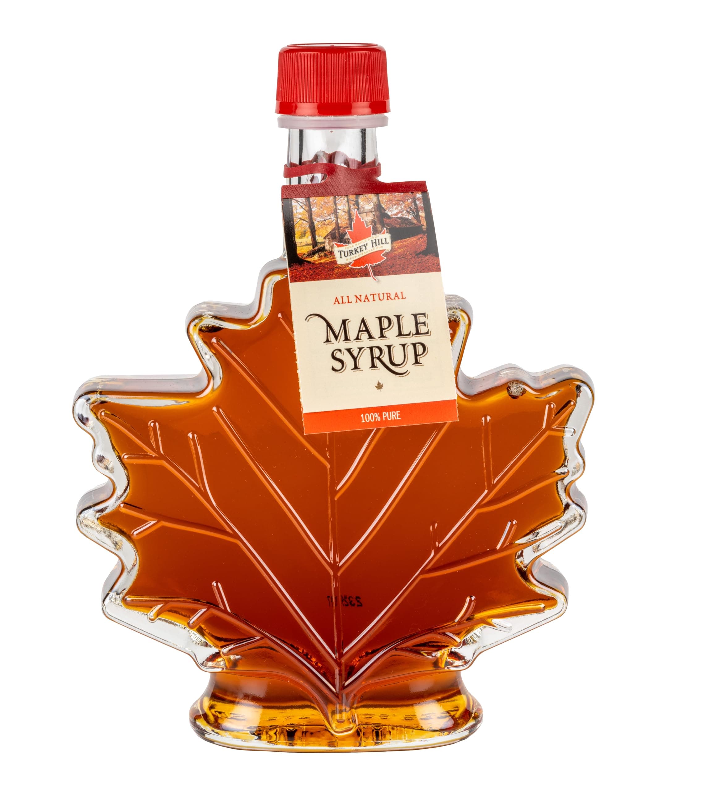Turkey Hill Sugarbush International Gold Medal Winner Grade A Maple Syrup, Canadian Maple Leaf Glass Bottle (8.45 fl oz.)
