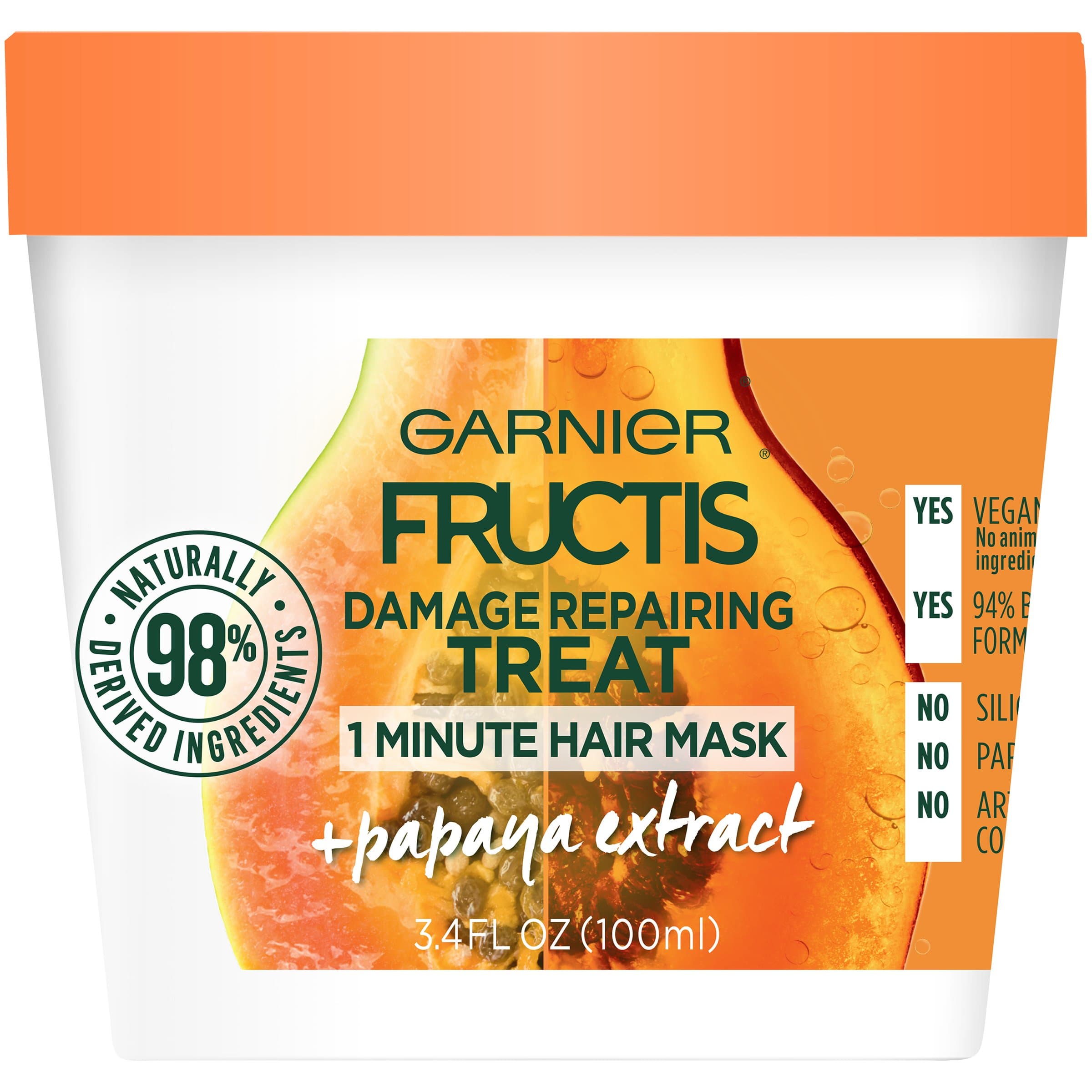 Garnier Fructis Damage Repairing Papaya Hair Treat 3-In-1 Hair Mask 100 ml