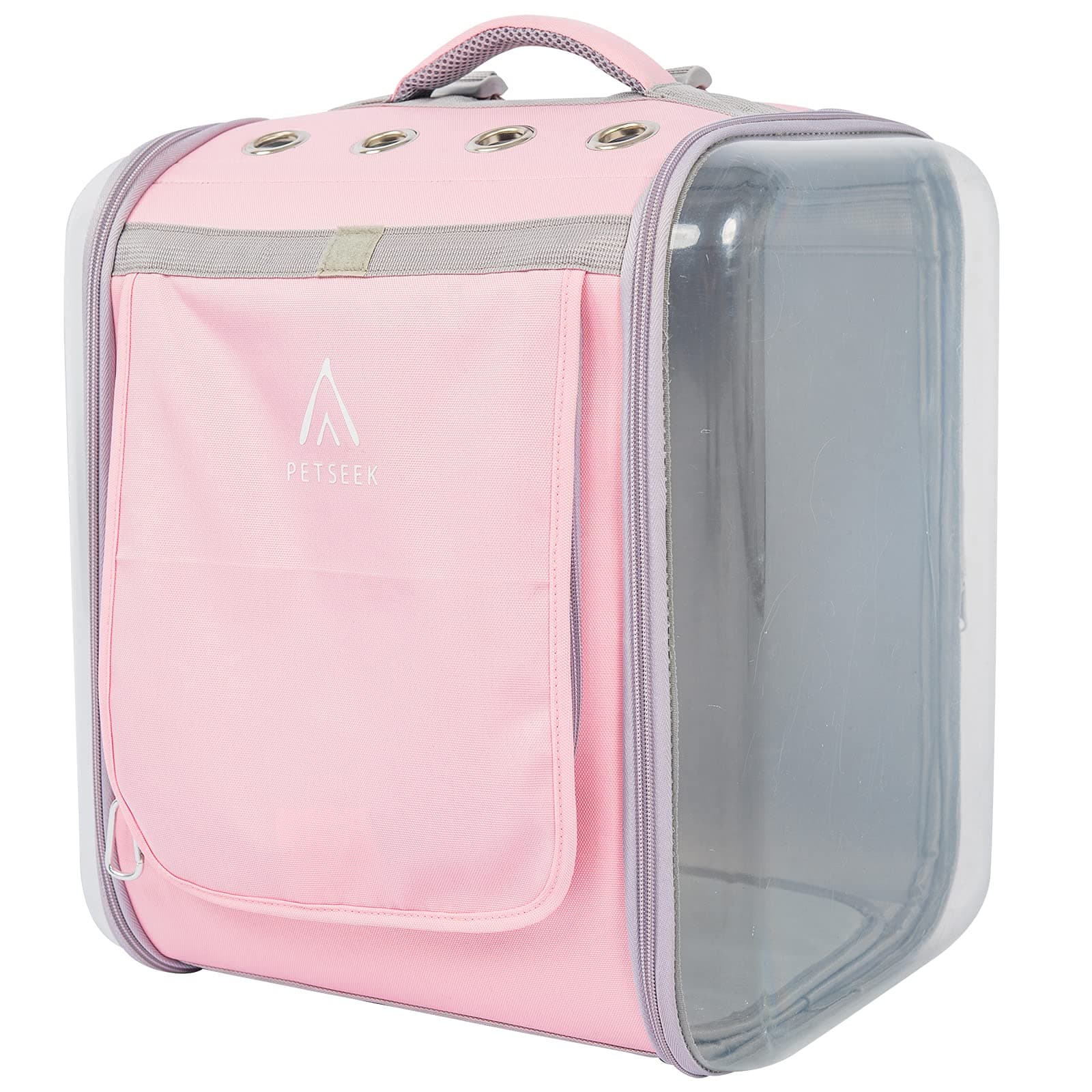 Petseek Cat Backpack Carrier Large Pet Backpack Carrier, 17lbs Load-Bearing Ventilated Design Dog Backpack Carrier for Small Dogs, Sturdy Cat Bubble Backpack for Travel, Hiking & Outdoor Use