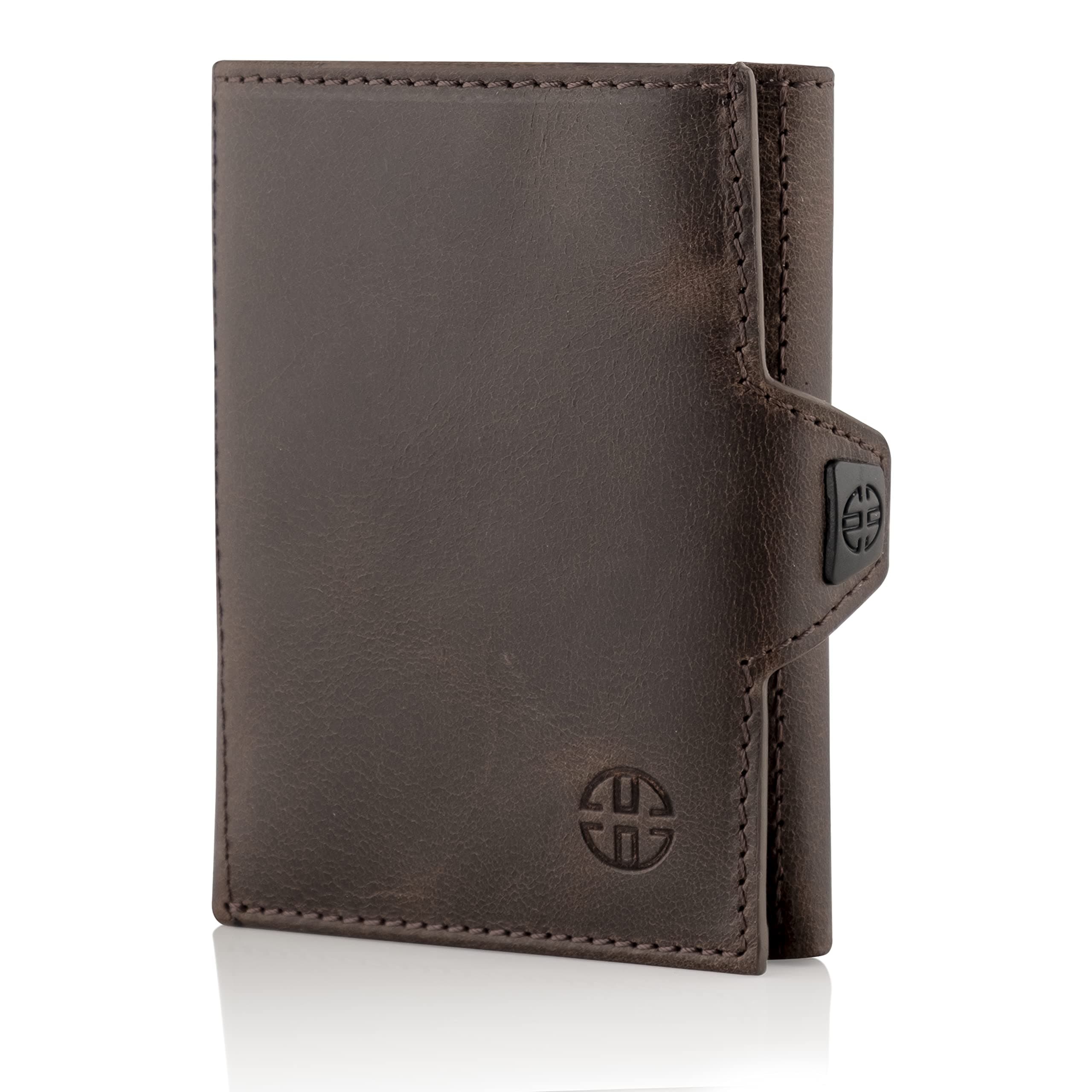 Verona Unisex Rfid Trifold Leather Wallets Front Pocket Wallet