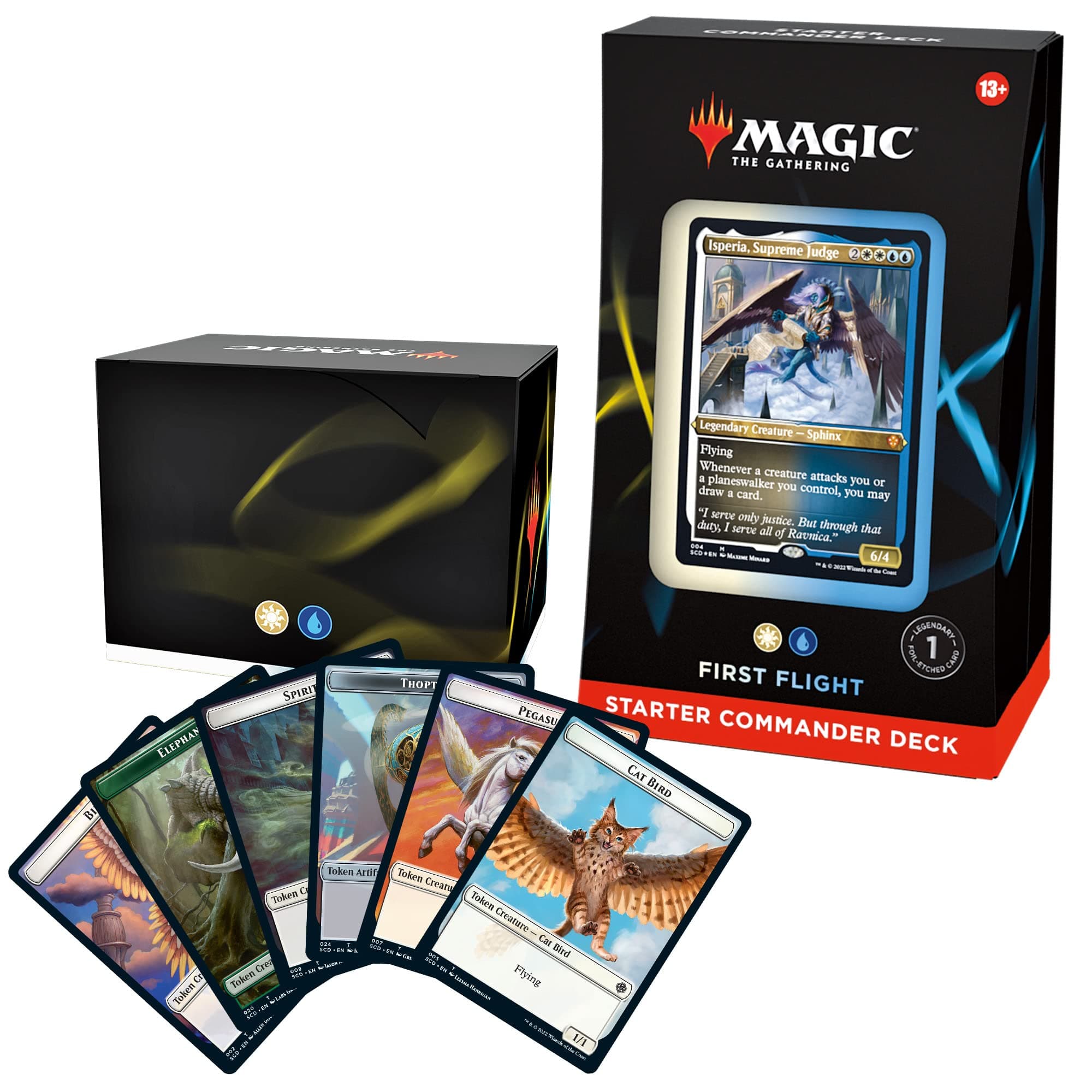 Starter Commander Deck – First Flight (White-Blue) | Ready-to-Play Deck for Beginners and Fans | Ages 13+ | Collectible Card Games