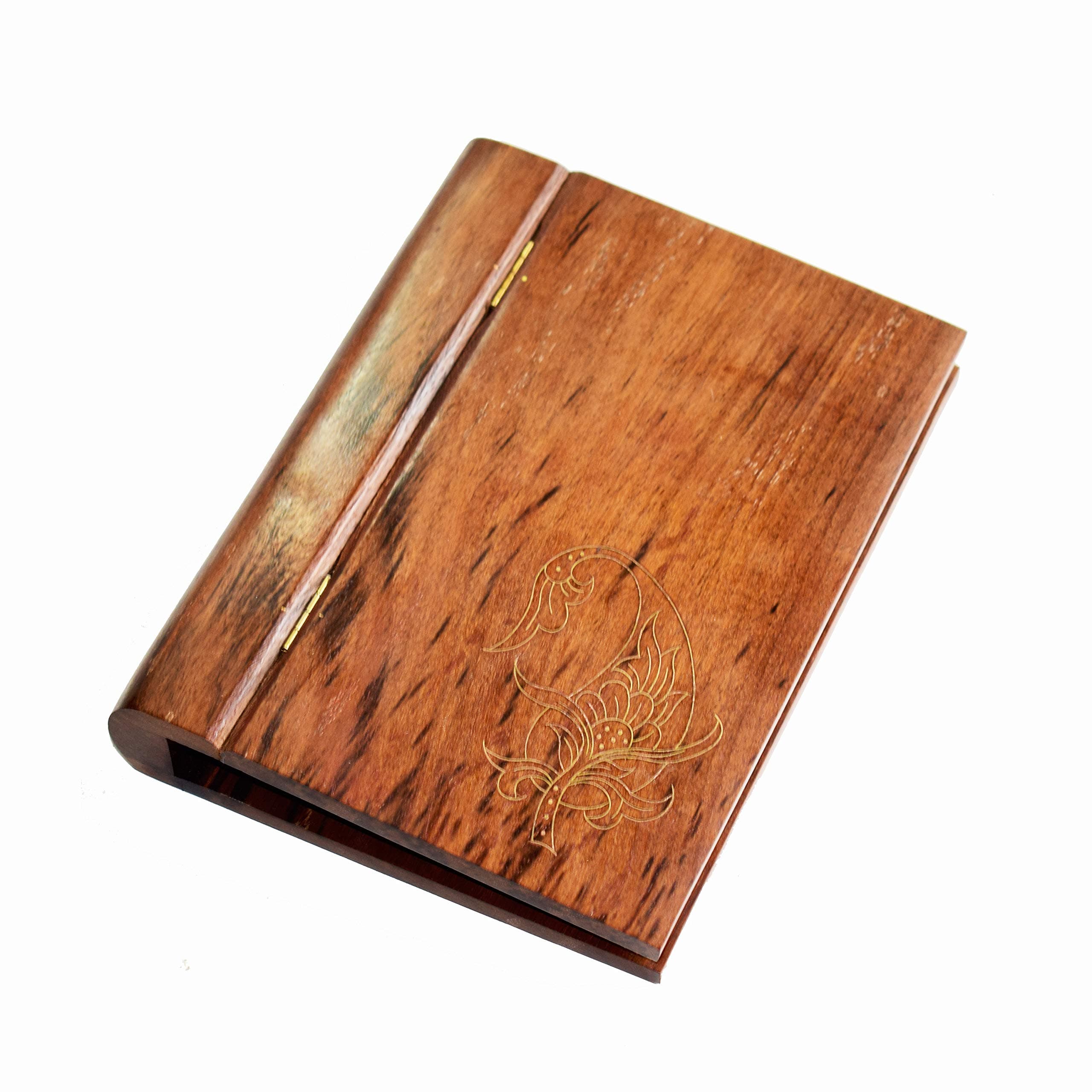 Hashcart Rosewood/Sheesham Wood A5 Paper Size Clip Board with Cover & Inlay Work - for Home Décor