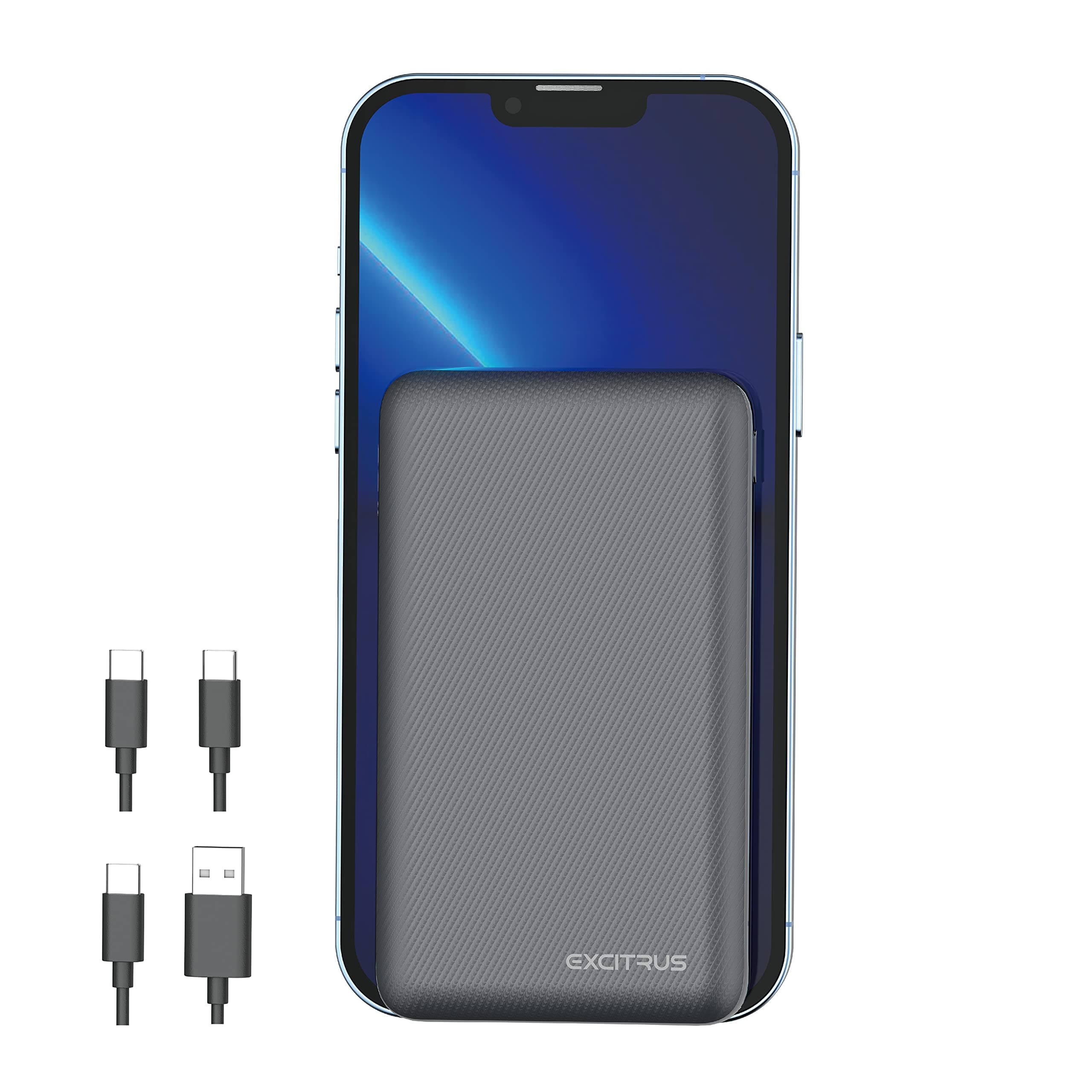 Excitrus Portable Laptop Charger,45w Power Bank Air USB C Ultra Small Light PD Power Delivery Battery Pack, Super Fast Charging for MacBook/Laptop/Surface, iPhone/IPad/Tablet and More