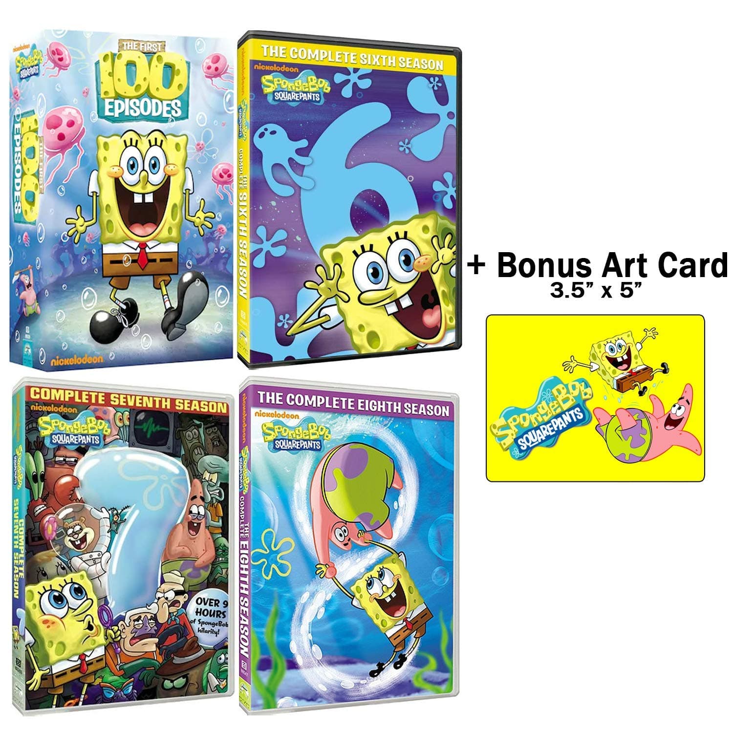 SpongeBob SquarePants: Complete Seasons 1-8 DVD Collection with Bonus Art Card