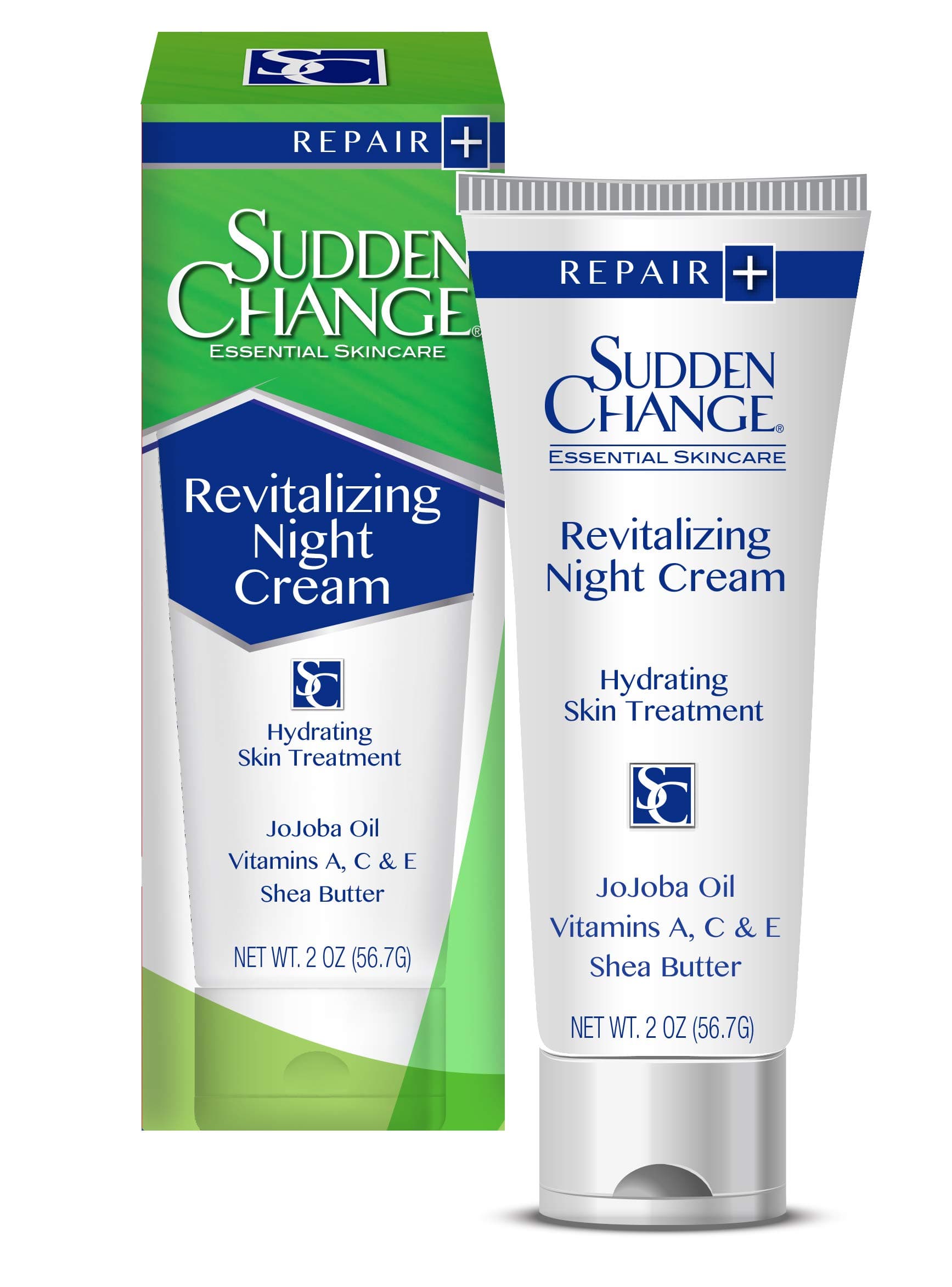Sudden ChangeRevitalizing Night Cream - Face Lotion For Deep Wrinkles - Clinically Proven & Recommended By Professionals - Collagen & Elastin Booster - Reduce Fine Lines & Wrinkles In 2 Weeks, 2 Oz